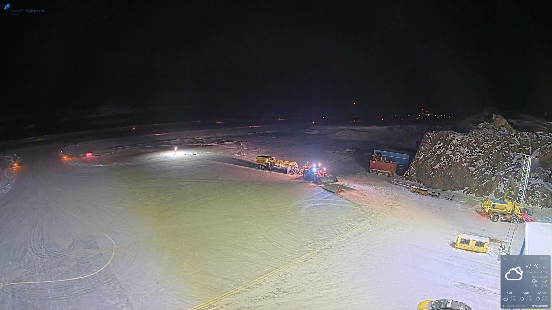 Sisimiut Airport Southwest Towards View Live Cam JHS / BGSS - Sisimiut, Qeqqata, Greenland, Denmark