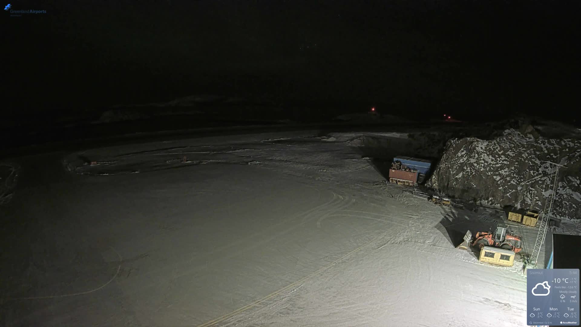 Sisimiut Airport Southwest Towards View Live Cam JHS / BGSS - Sisimiut, Qeqqata, Greenland, Denmark