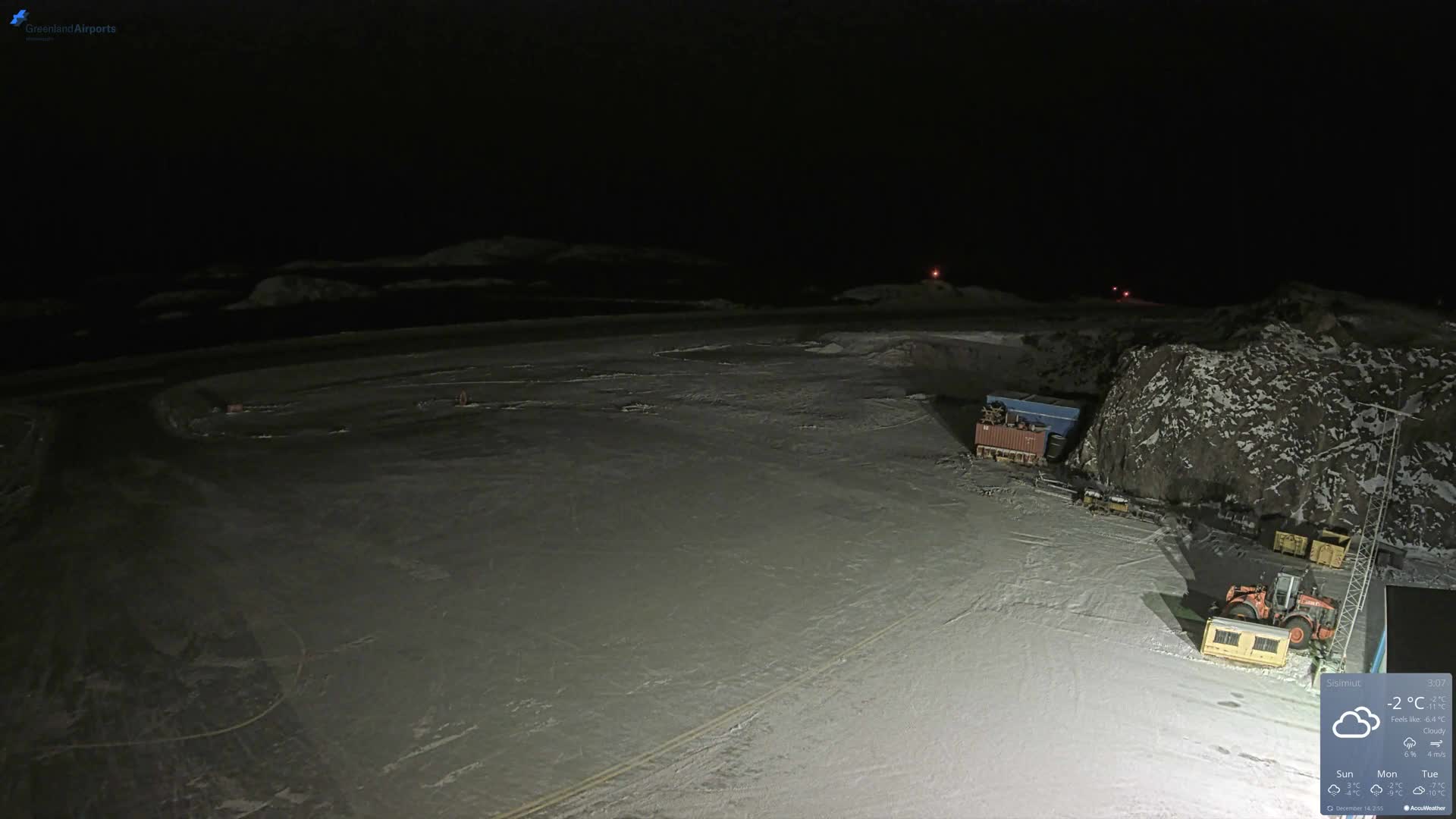 Sisimiut Airport Southwest Towards View Live Cam JHS / BGSS - Sisimiut, Qeqqata, Greenland, Denmark