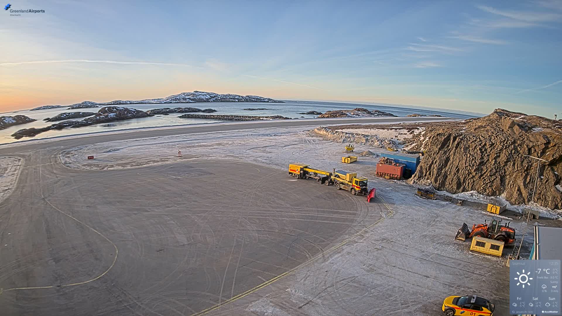 Sisimiut Airport Southwest Towards View Live Cam JHS / BGSS - Sisimiut, Qeqqata, Greenland, Denmark