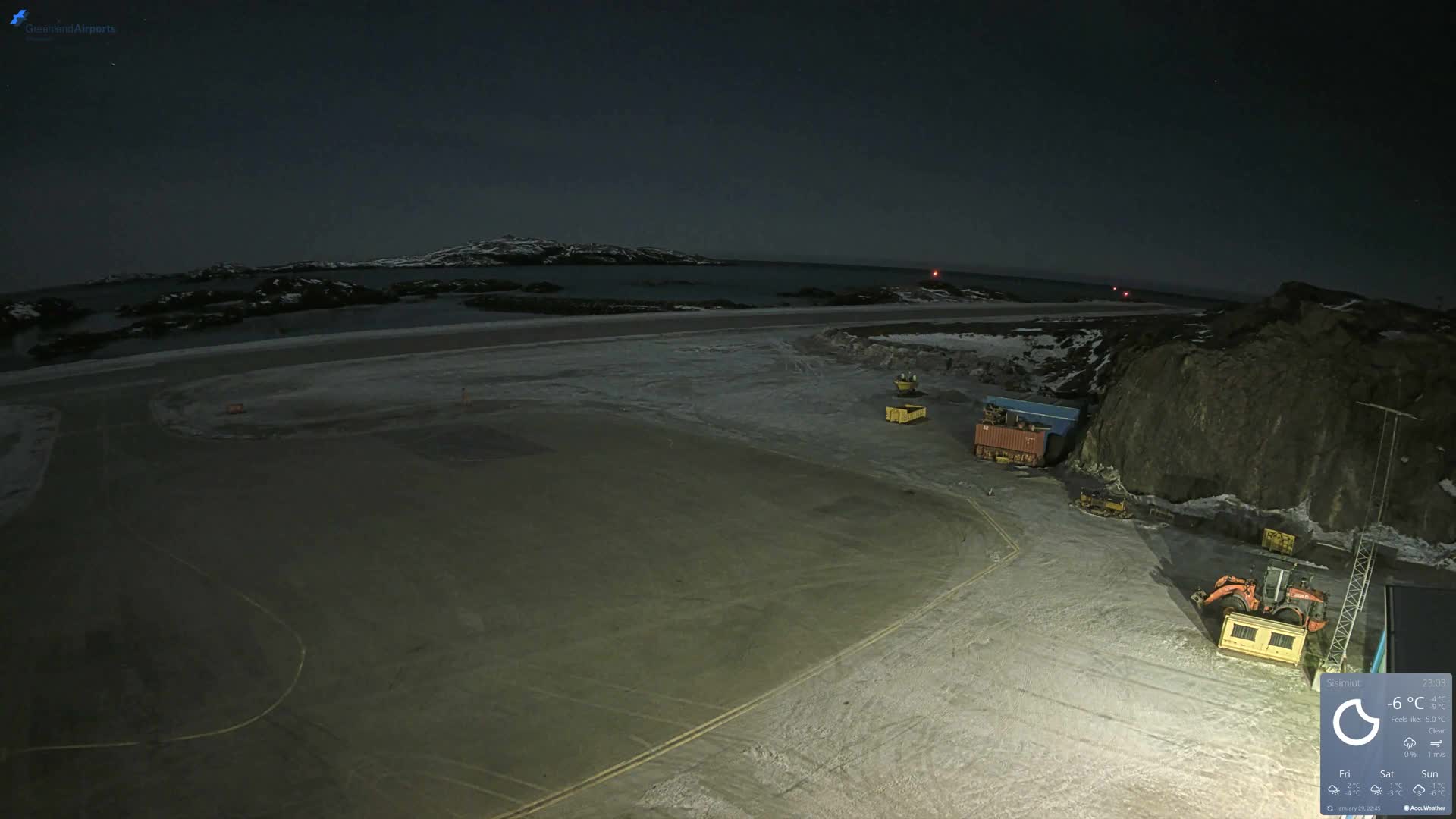 Sisimiut Airport Southwest Towards View Live Cam JHS / BGSS - Sisimiut, Qeqqata, Greenland, Denmark