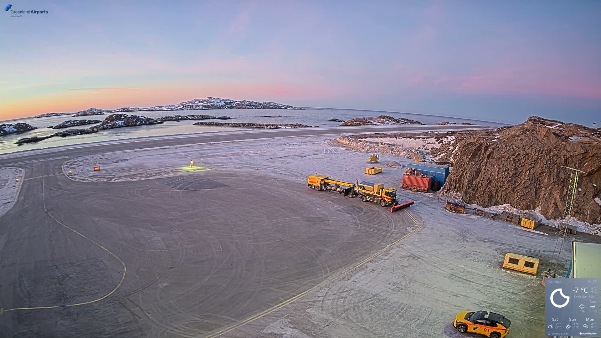 Sisimiut Airport Southwest Towards View Live Cam JHS / BGSS - Sisimiut, Qeqqata, Greenland, Denmark