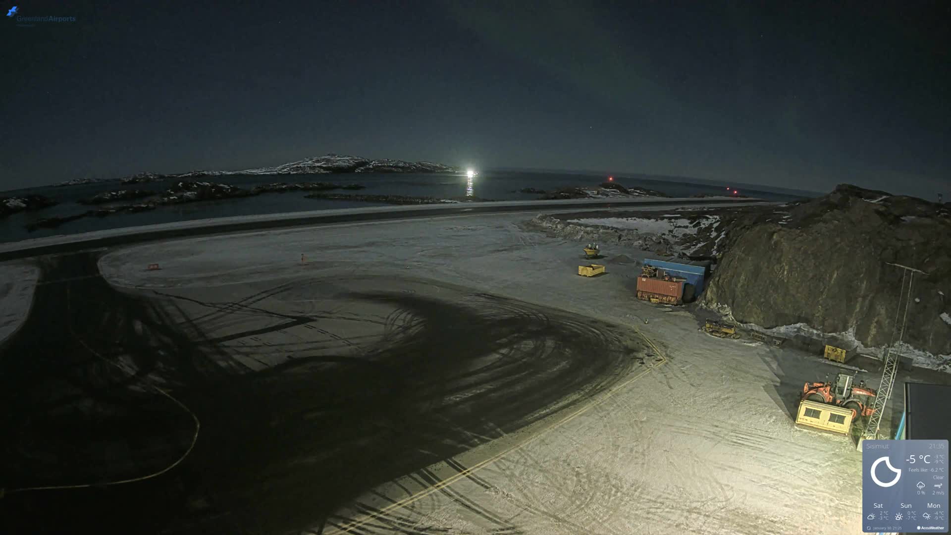 Sisimiut Airport Southwest Towards View Live Cam JHS / BGSS - Sisimiut, Qeqqata, Greenland, Denmark