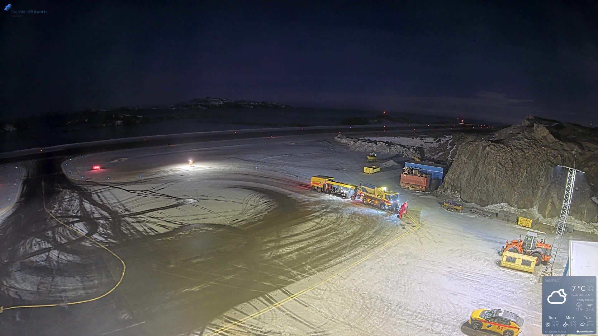 Sisimiut Airport Southwest Towards View Live Cam JHS / BGSS - Sisimiut, Qeqqata, Greenland, Denmark