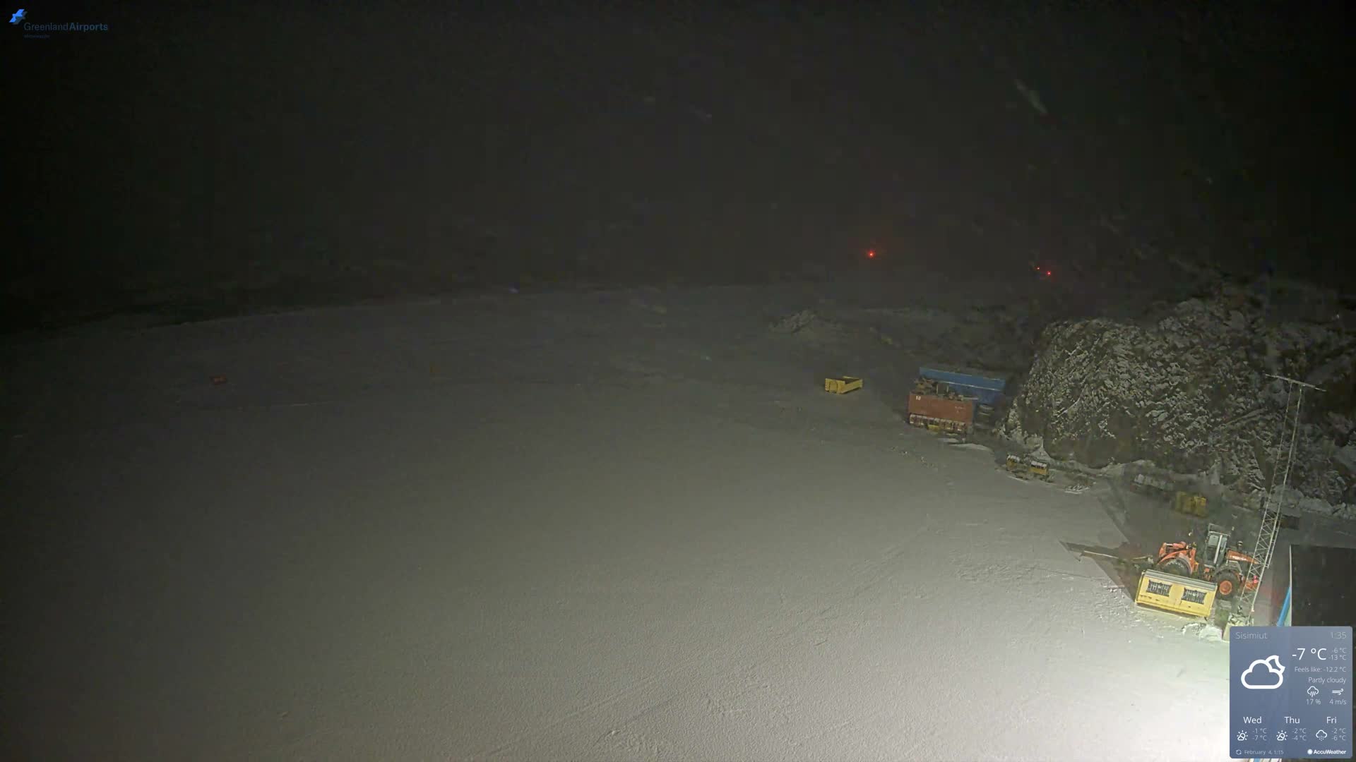 Sisimiut Airport Southwest Towards View Live Cam JHS / BGSS - Sisimiut, Qeqqata, Greenland, Denmark