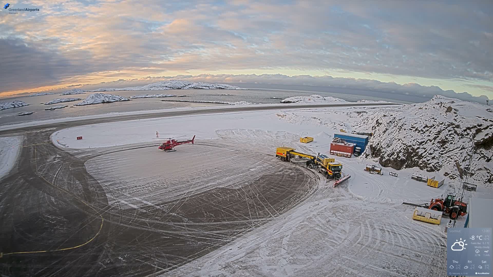 Sisimiut Airport Southwest Towards View Live Cam JHS / BGSS - Sisimiut, Qeqqata, Greenland, Denmark