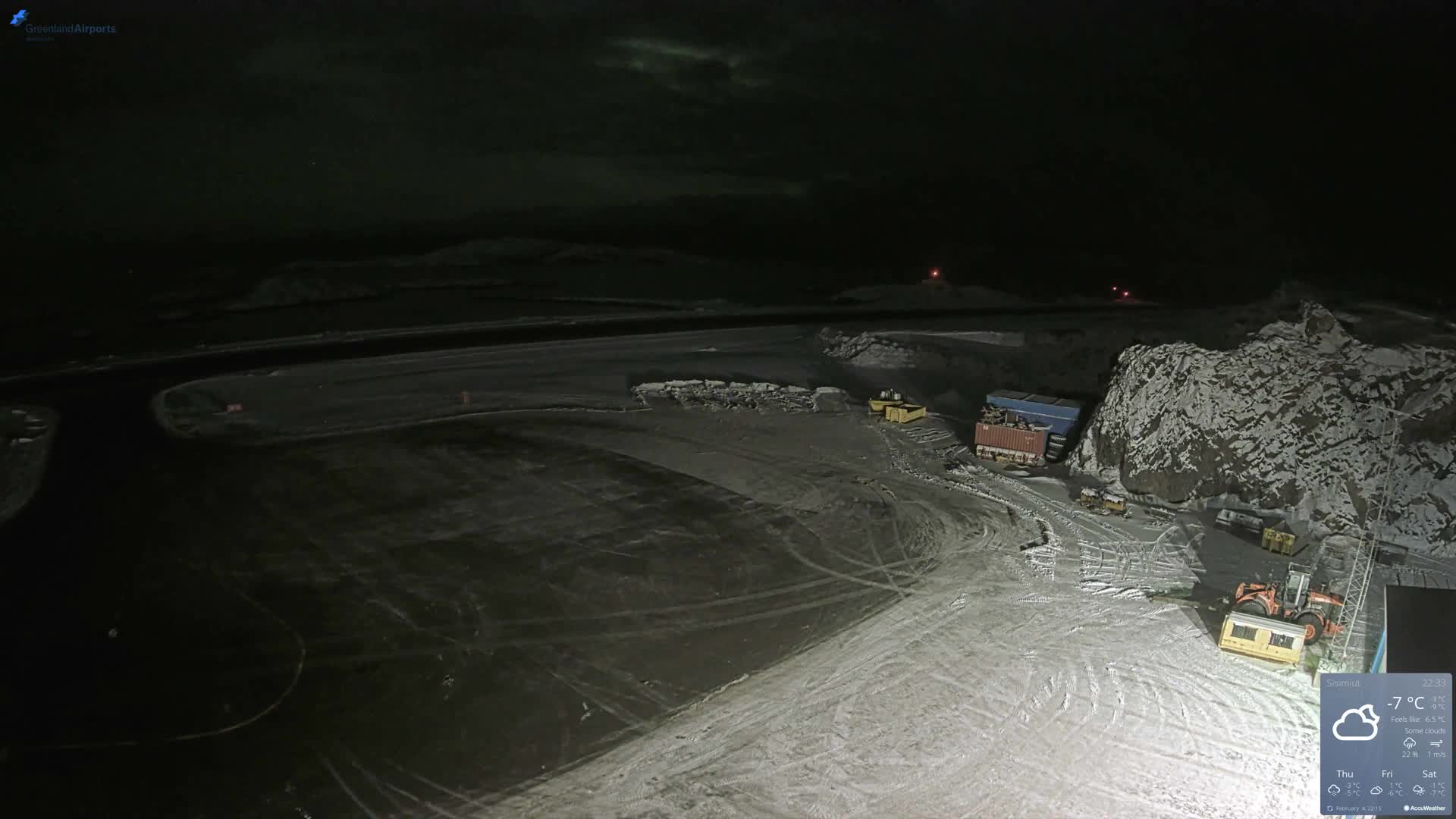 Sisimiut Airport Southwest Towards View Live Cam JHS / BGSS - Sisimiut, Qeqqata, Greenland, Denmark