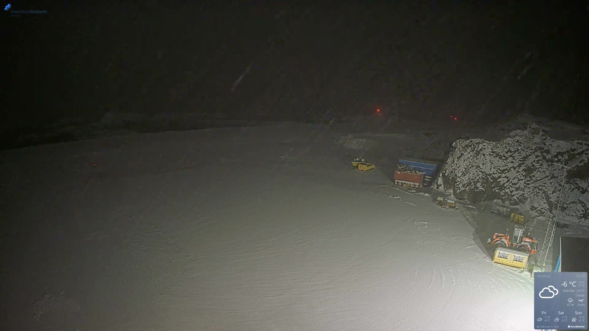Sisimiut Airport Southwest Towards View Live Cam JHS / BGSS - Sisimiut, Qeqqata, Greenland, Denmark