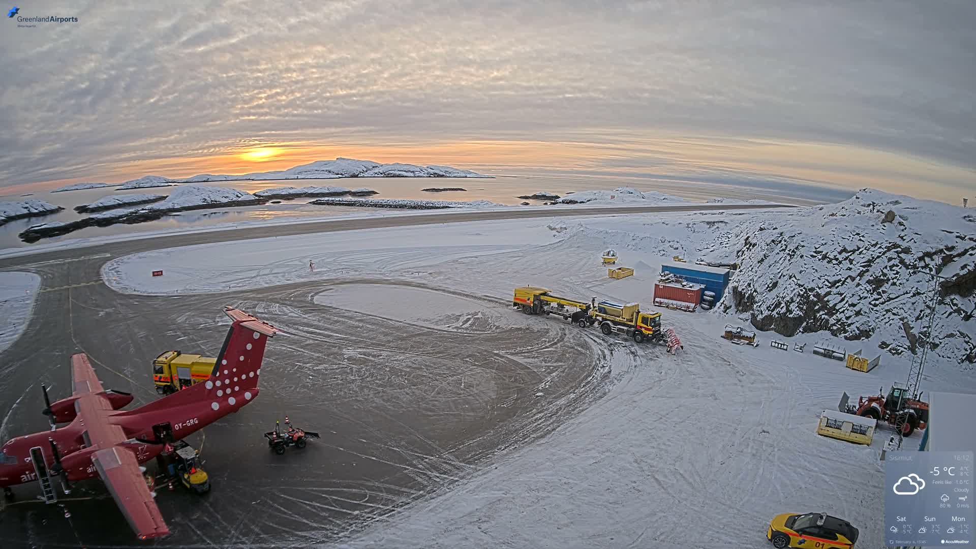 Sisimiut Airport Southwest Towards View Live Cam JHS / BGSS - Sisimiut, Qeqqata, Greenland, Denmark