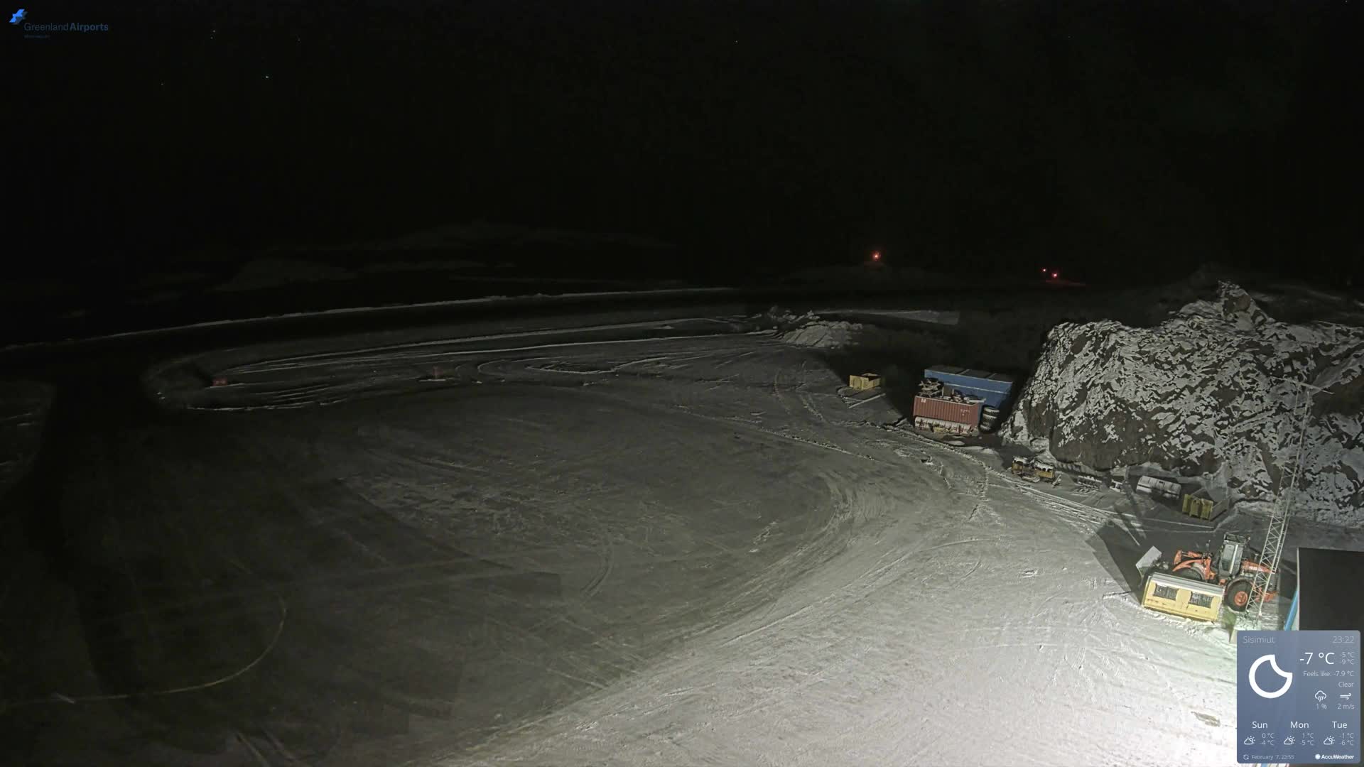 Sisimiut Airport Southwest Towards View Live Cam JHS / BGSS - Sisimiut, Qeqqata, Greenland, Denmark