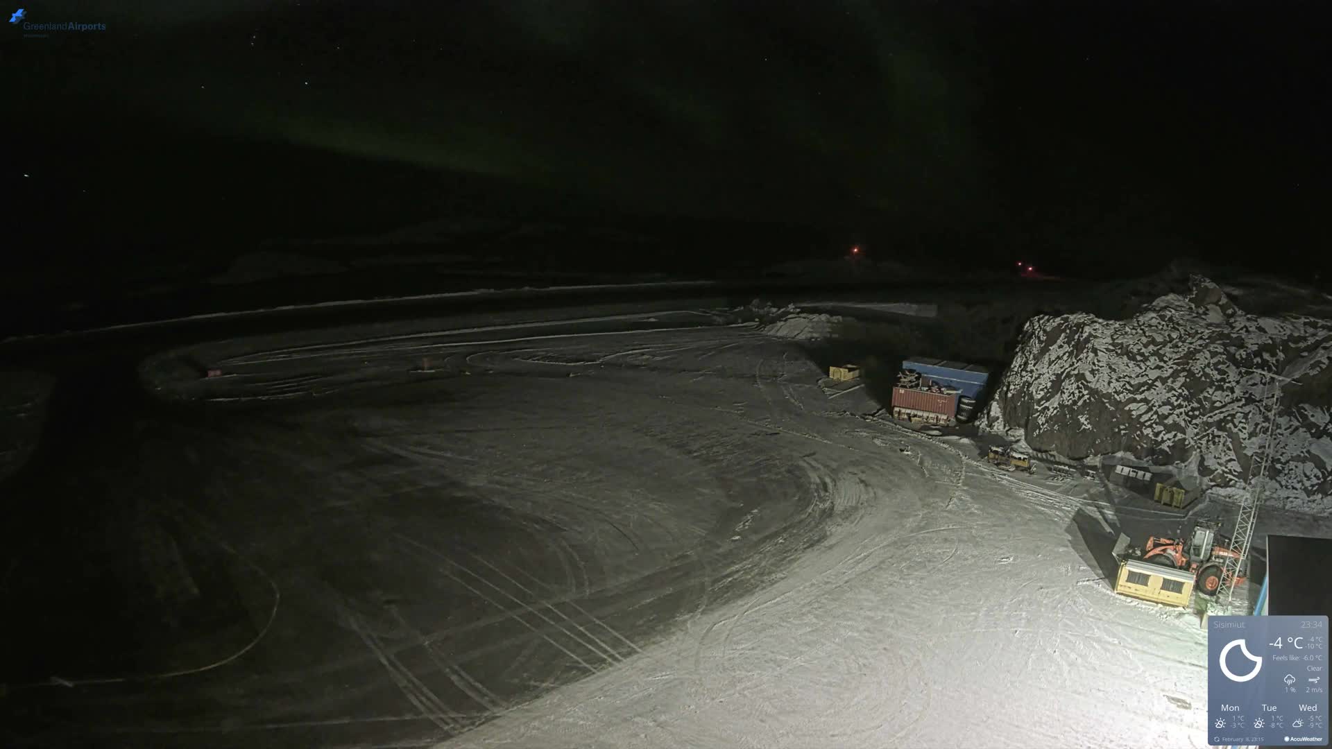 Sisimiut Airport Southwest Towards View Live Cam JHS / BGSS - Sisimiut, Qeqqata, Greenland, Denmark