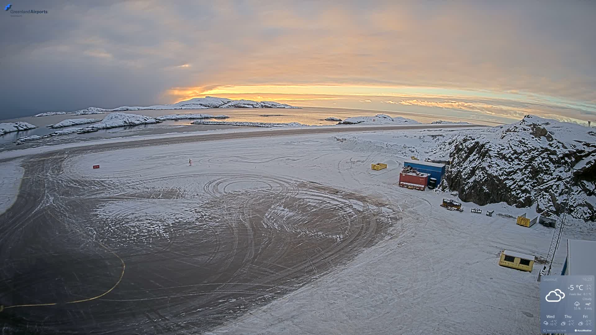 Sisimiut Airport Southwest Towards View Live Cam JHS / BGSS - Sisimiut, Qeqqata, Greenland, Denmark