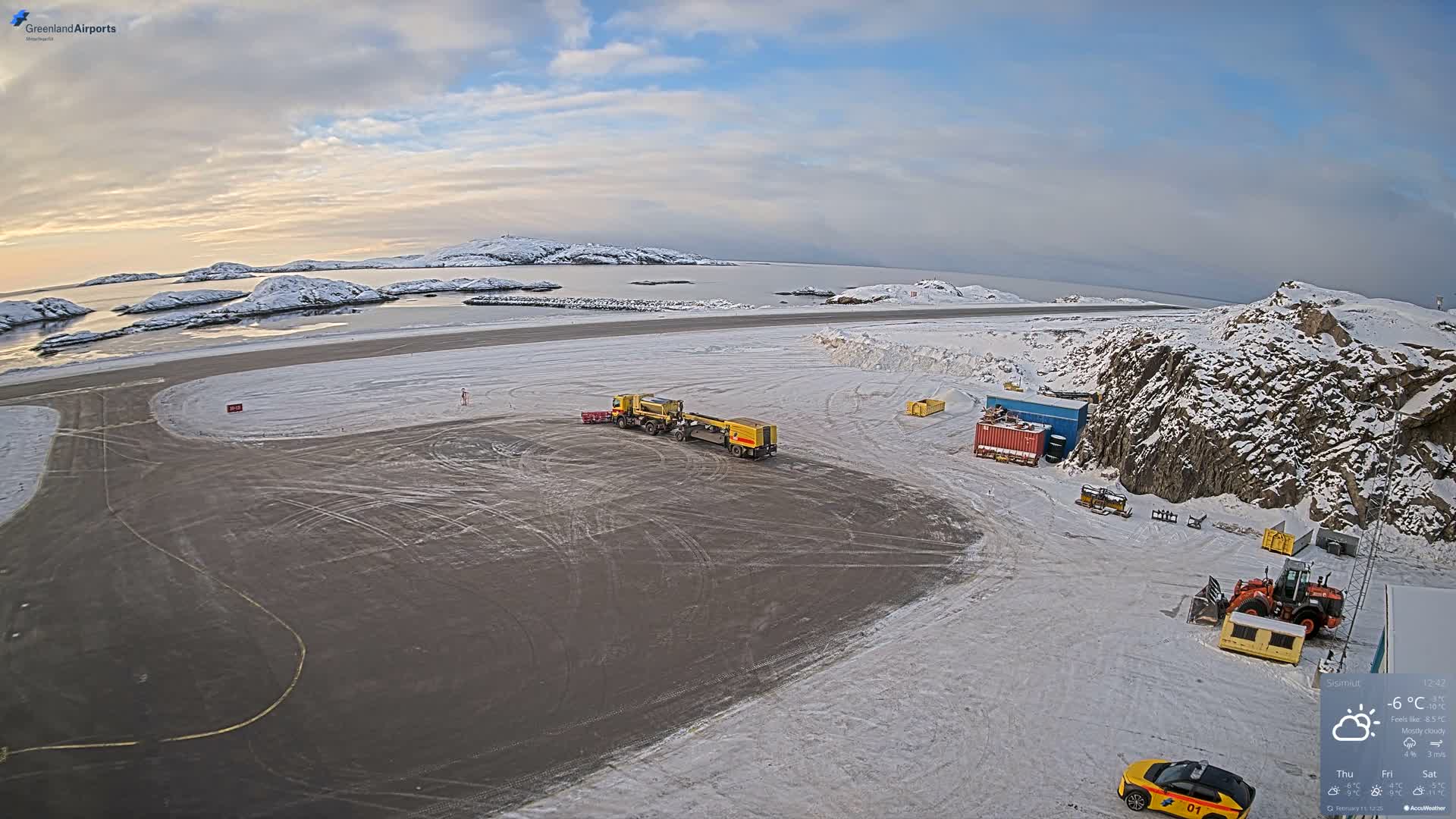 Sisimiut Airport Southwest Towards View Live Cam JHS / BGSS - Sisimiut, Qeqqata, Greenland, Denmark