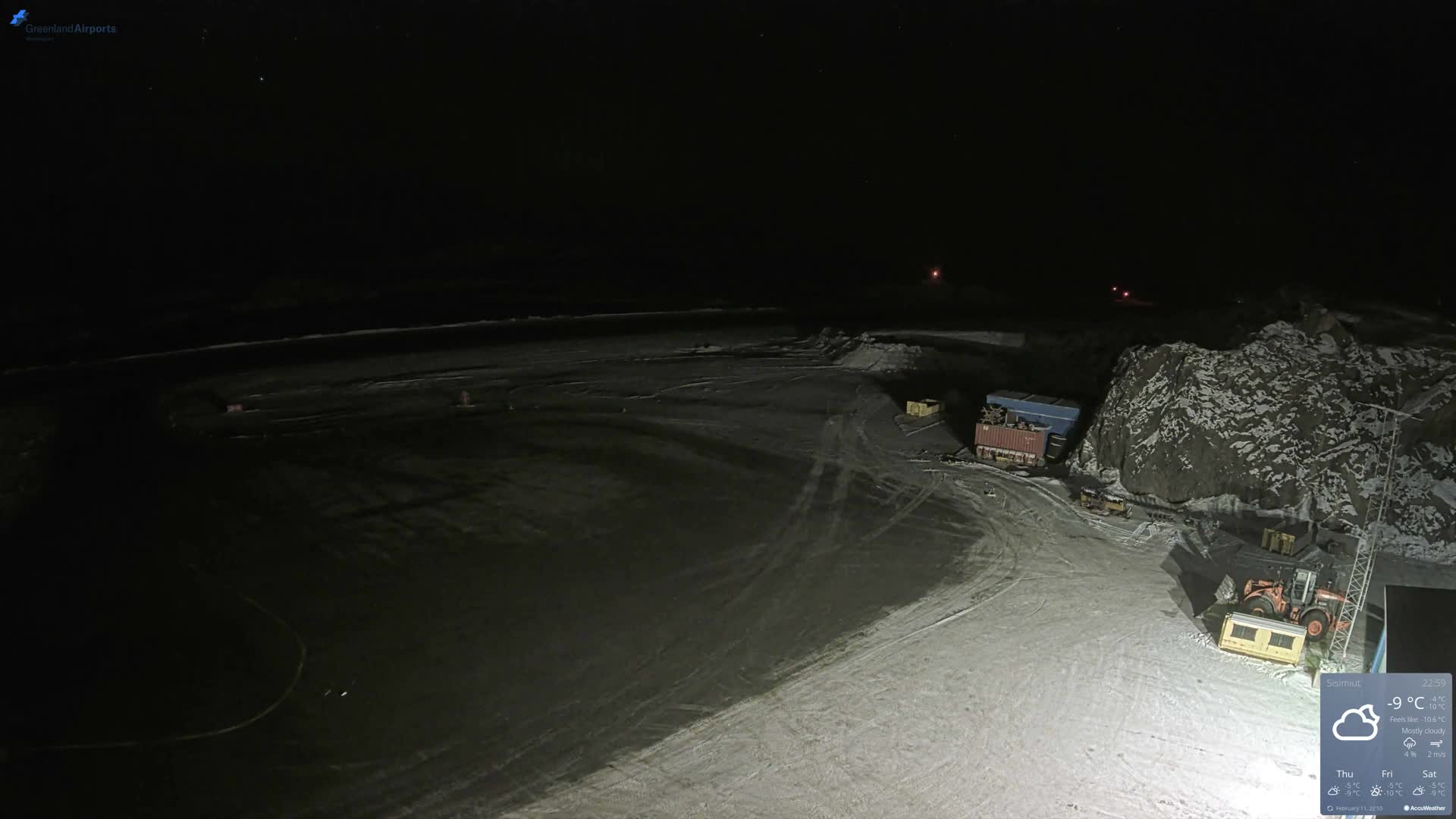 Sisimiut Airport Southwest Towards View Live Cam JHS / BGSS - Sisimiut, Qeqqata, Greenland, Denmark
