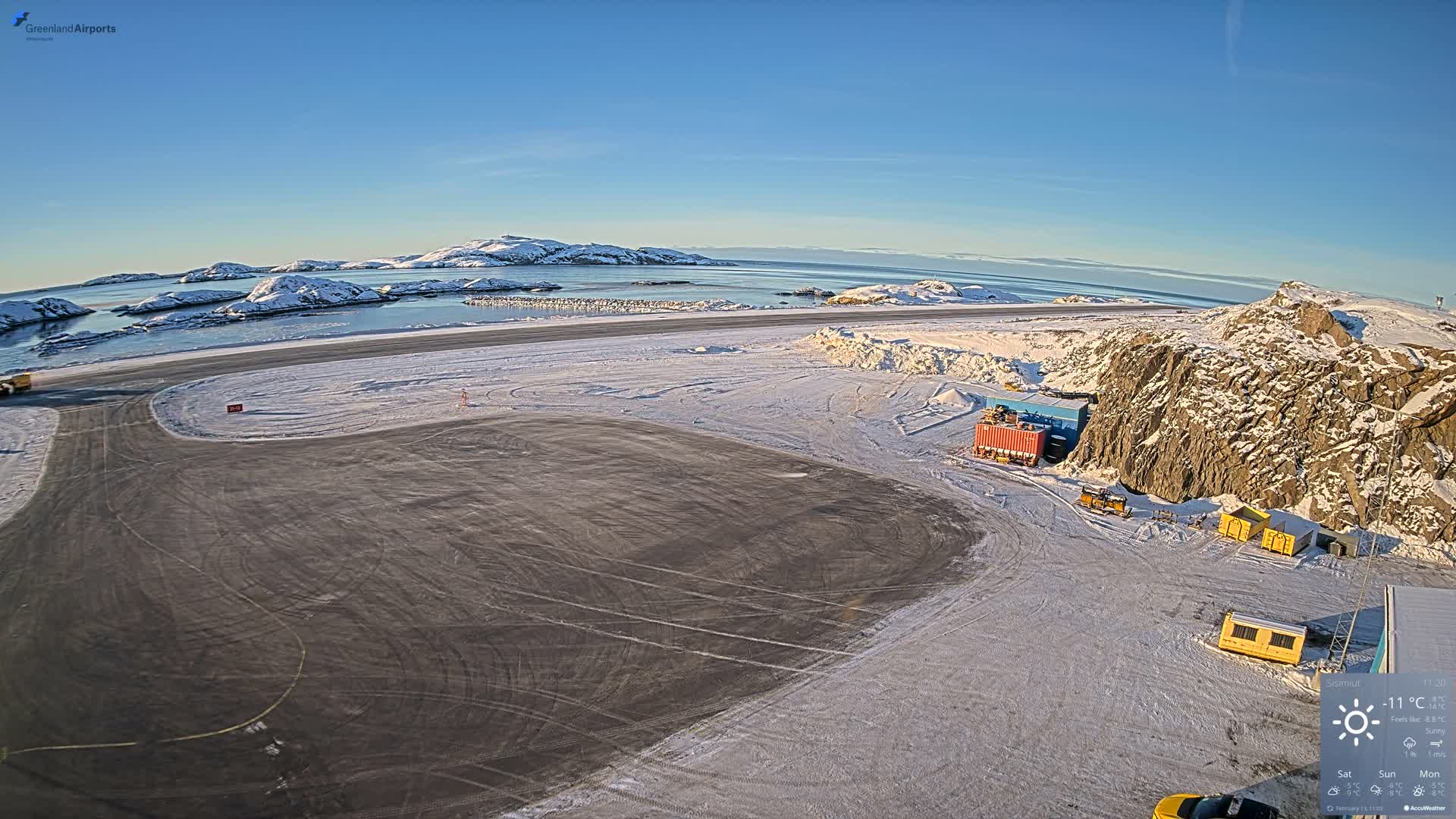 Sisimiut Airport Southwest Towards View Live Cam JHS / BGSS - Sisimiut, Qeqqata, Greenland, Denmark