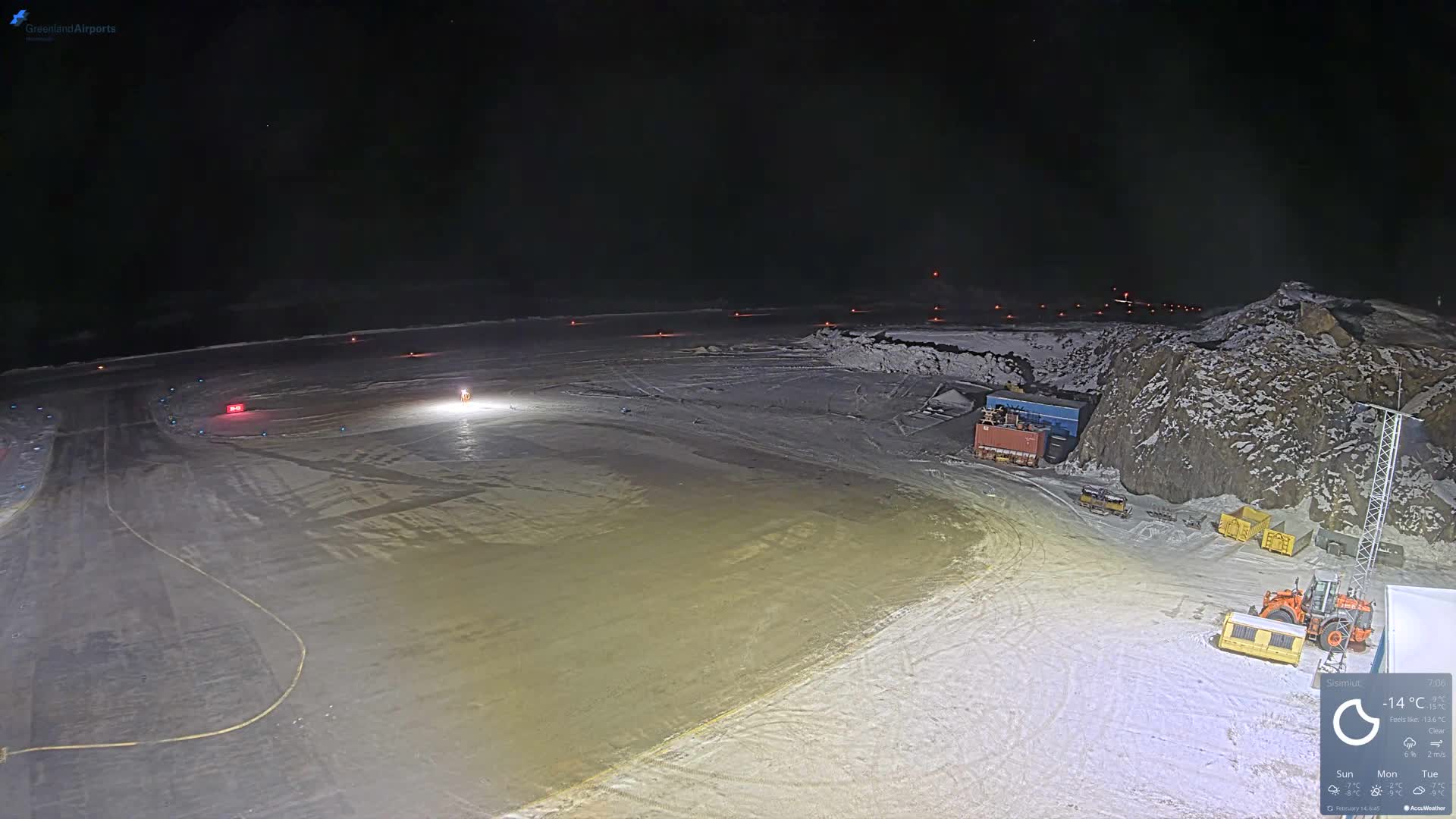 Sisimiut Airport Southwest Towards View Live Cam JHS / BGSS - Sisimiut, Qeqqata, Greenland, Denmark