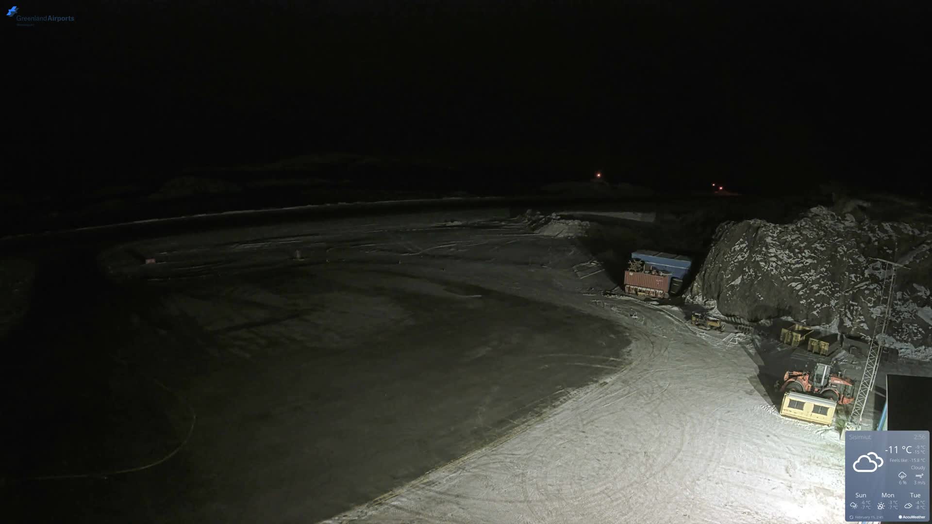 Sisimiut Airport Southwest Towards View Live Cam JHS / BGSS - Sisimiut, Qeqqata, Greenland, Denmark