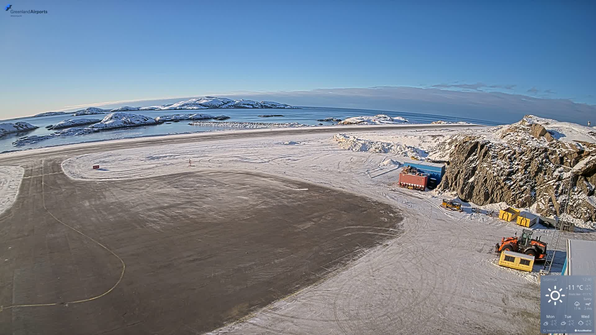 Sisimiut Airport Southwest Towards View Live Cam JHS / BGSS - Sisimiut, Qeqqata, Greenland, Denmark