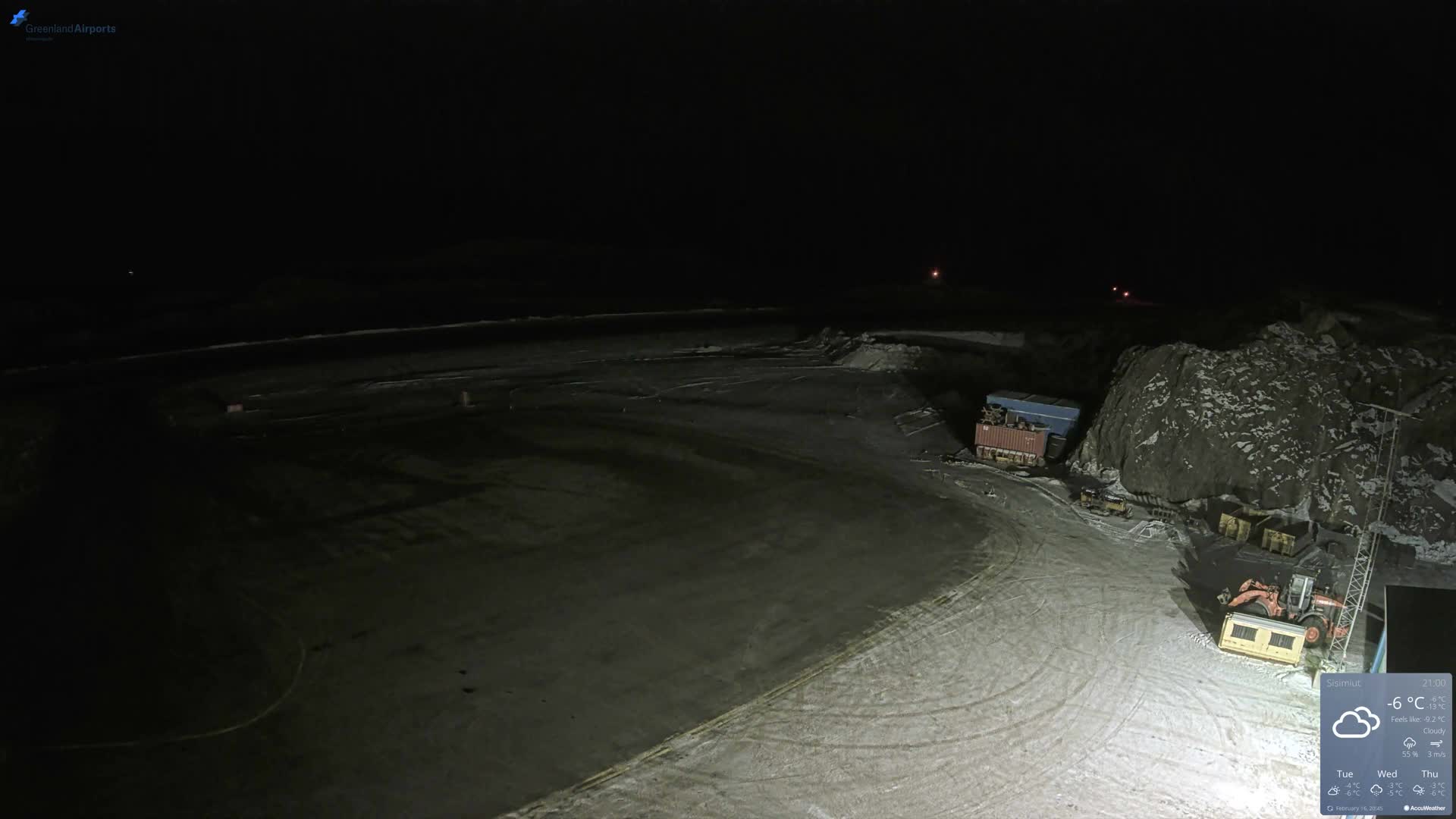 Sisimiut Airport Southwest Towards View Live Cam JHS / BGSS - Sisimiut, Qeqqata, Greenland, Denmark