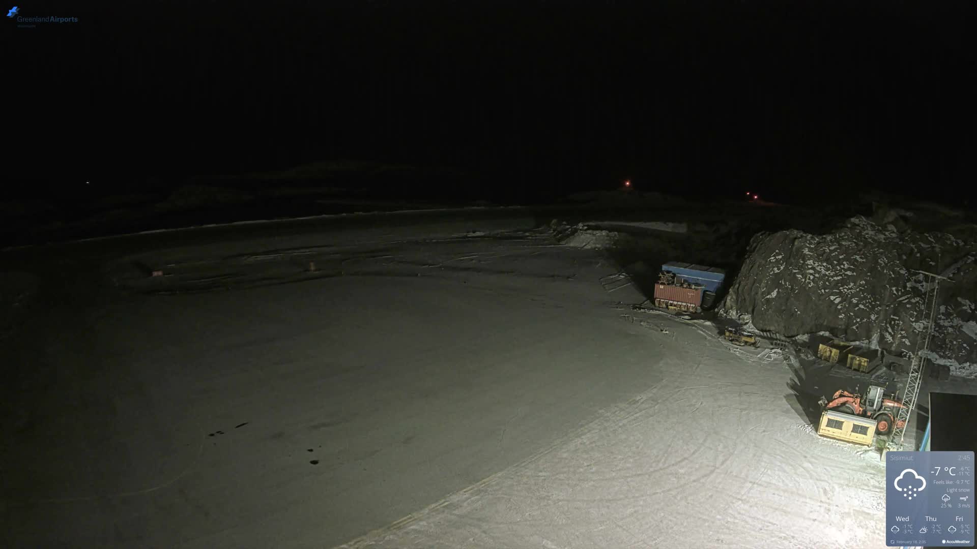 Sisimiut Airport Southwest Towards View Live Cam JHS / BGSS - Sisimiut, Qeqqata, Greenland, Denmark