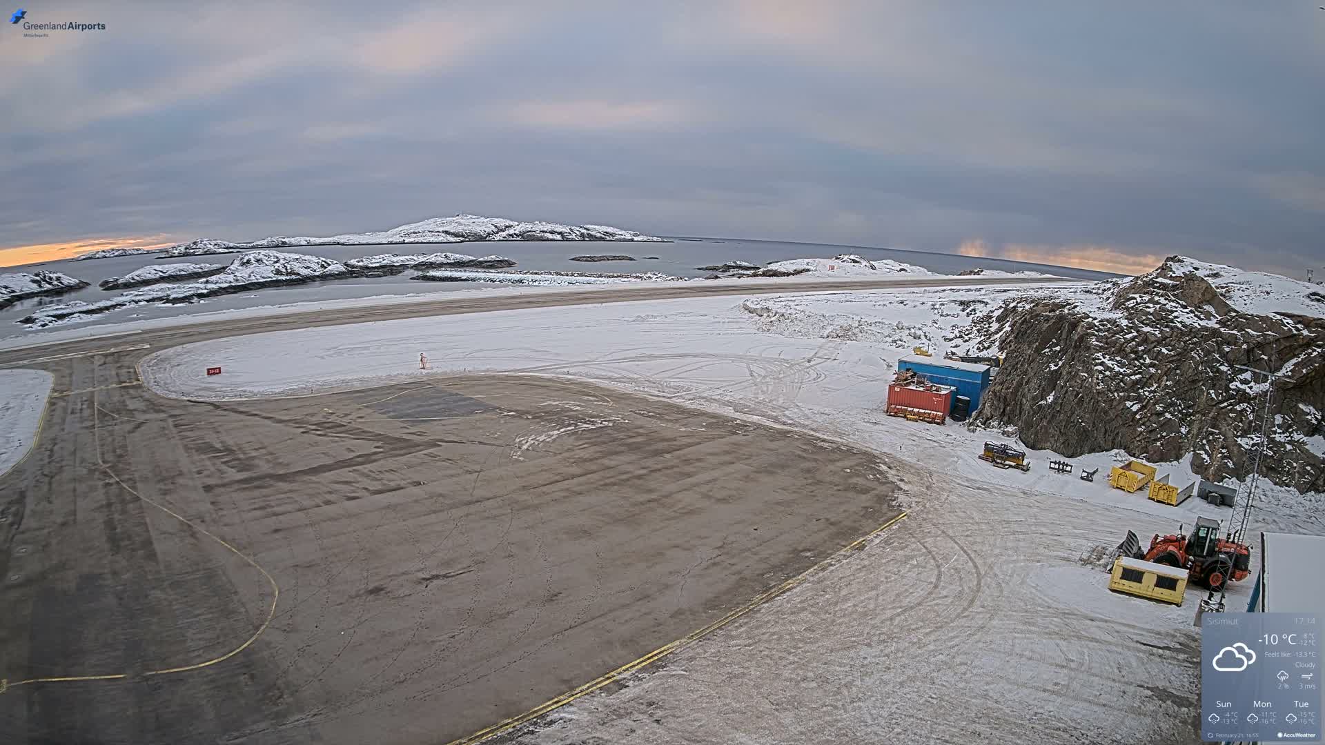 Sisimiut Airport Southwest Towards View Live Cam JHS / BGSS - Sisimiut, Qeqqata, Greenland, Denmark