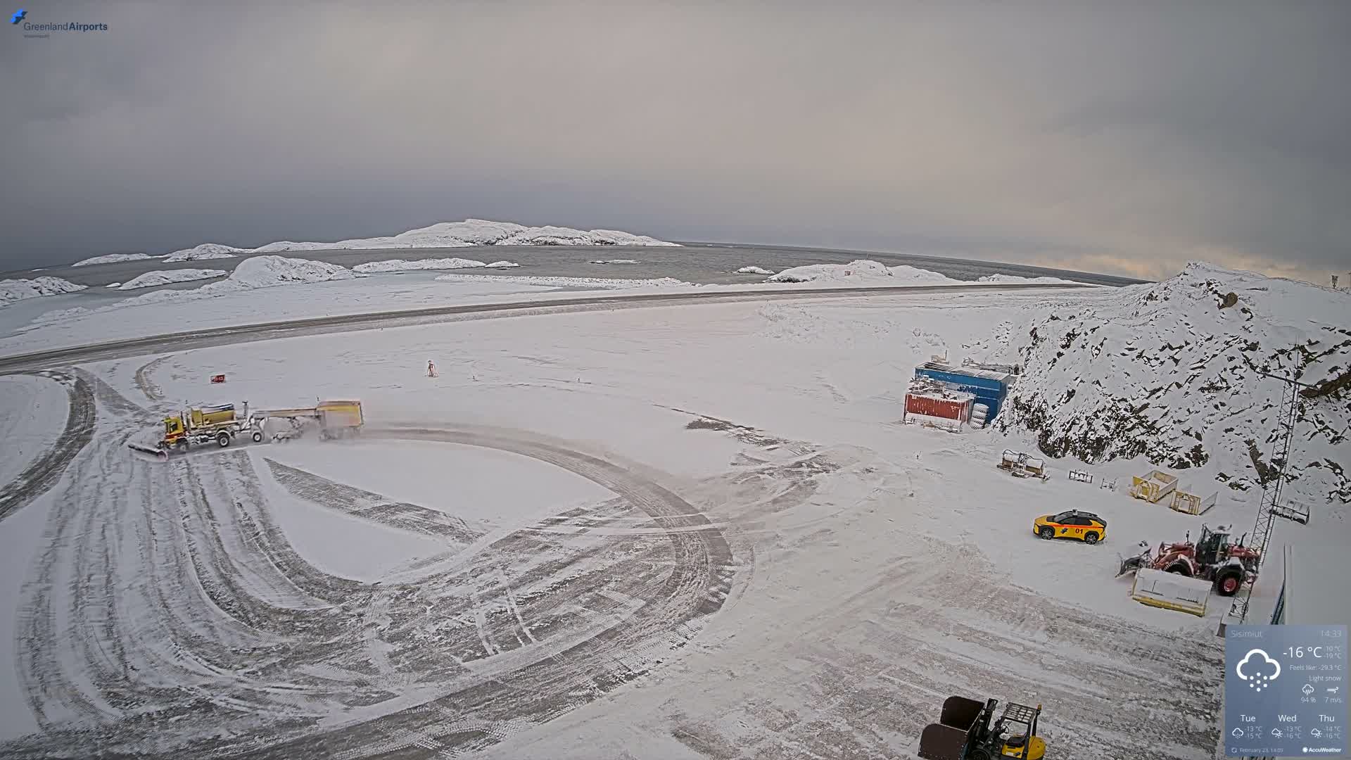 Sisimiut Airport Southwest Towards View Live Cam JHS / BGSS - Sisimiut, Qeqqata, Greenland, Denmark