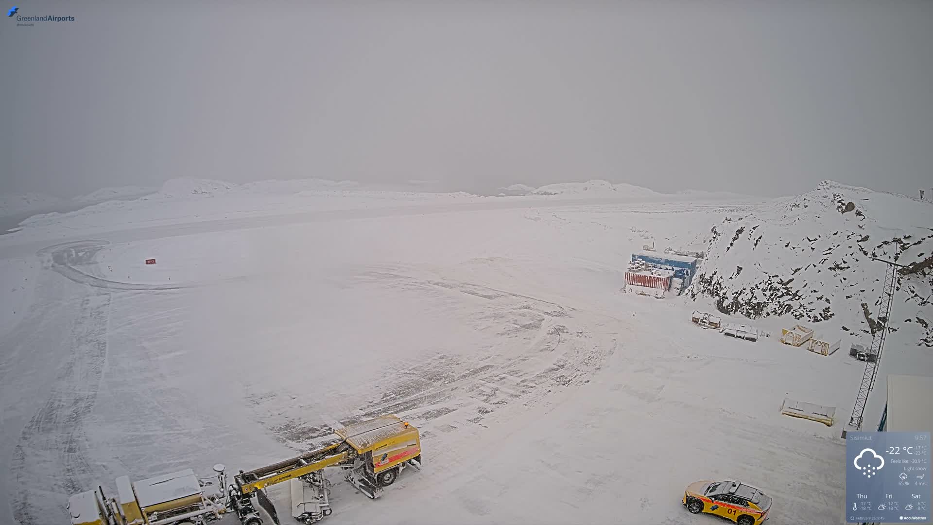 Sisimiut Airport Southwest Towards View Live Cam JHS / BGSS - Sisimiut, Qeqqata, Greenland, Denmark