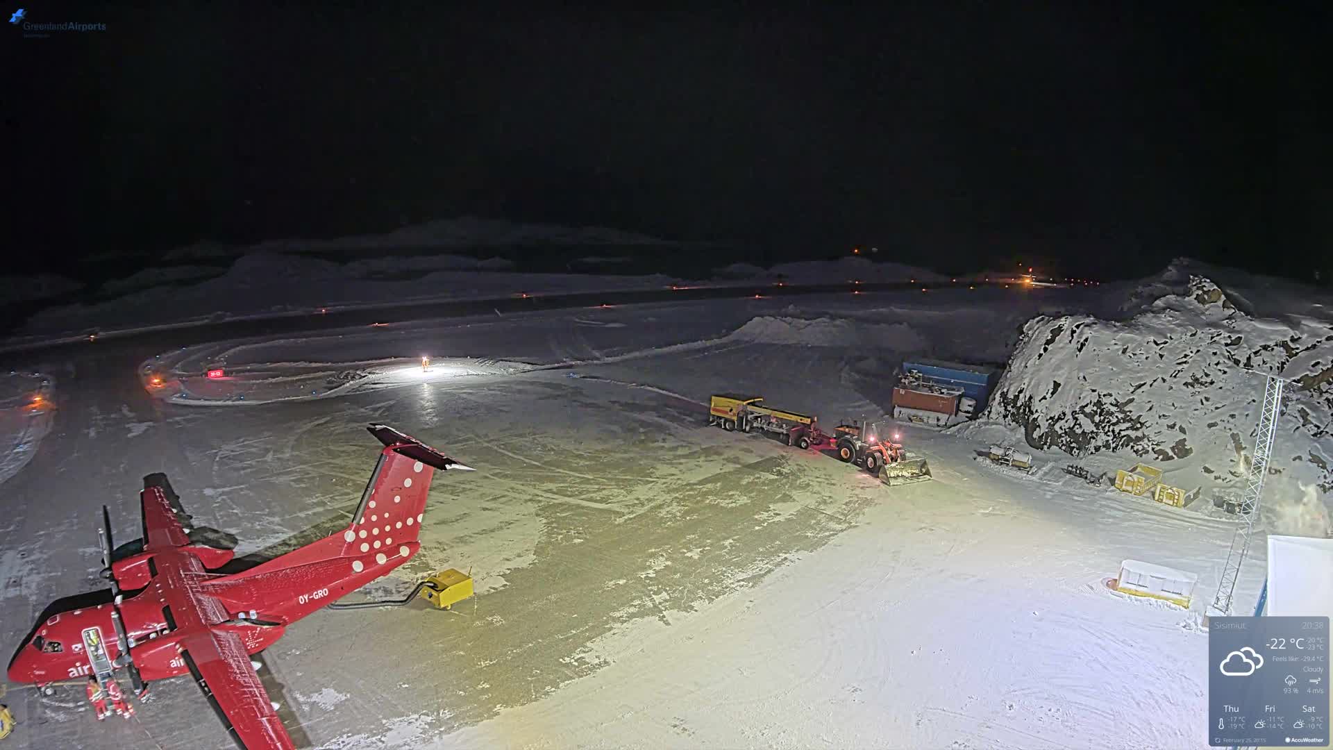 Sisimiut Airport Southwest Towards View Live Cam JHS / BGSS - Sisimiut, Qeqqata, Greenland, Denmark