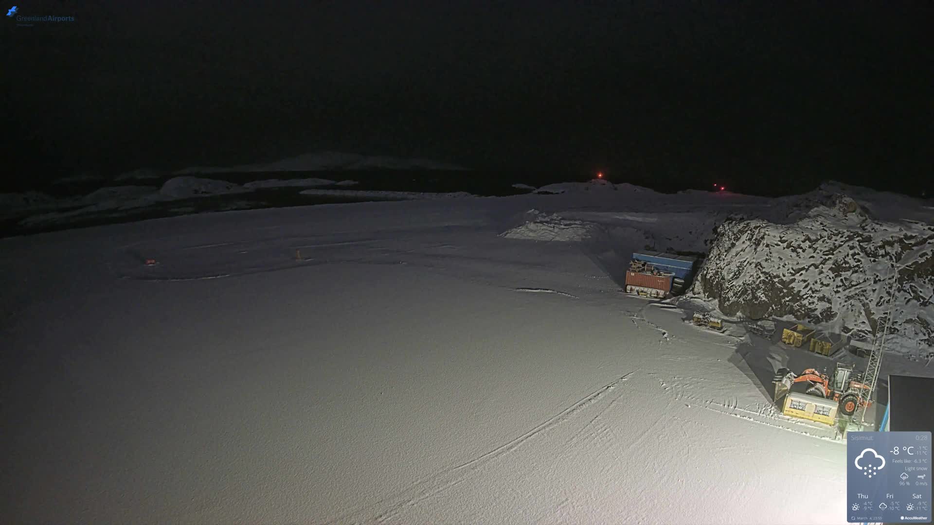Sisimiut Airport Southwest Towards View Live Cam JHS / BGSS - Sisimiut, Qeqqata, Greenland, Denmark