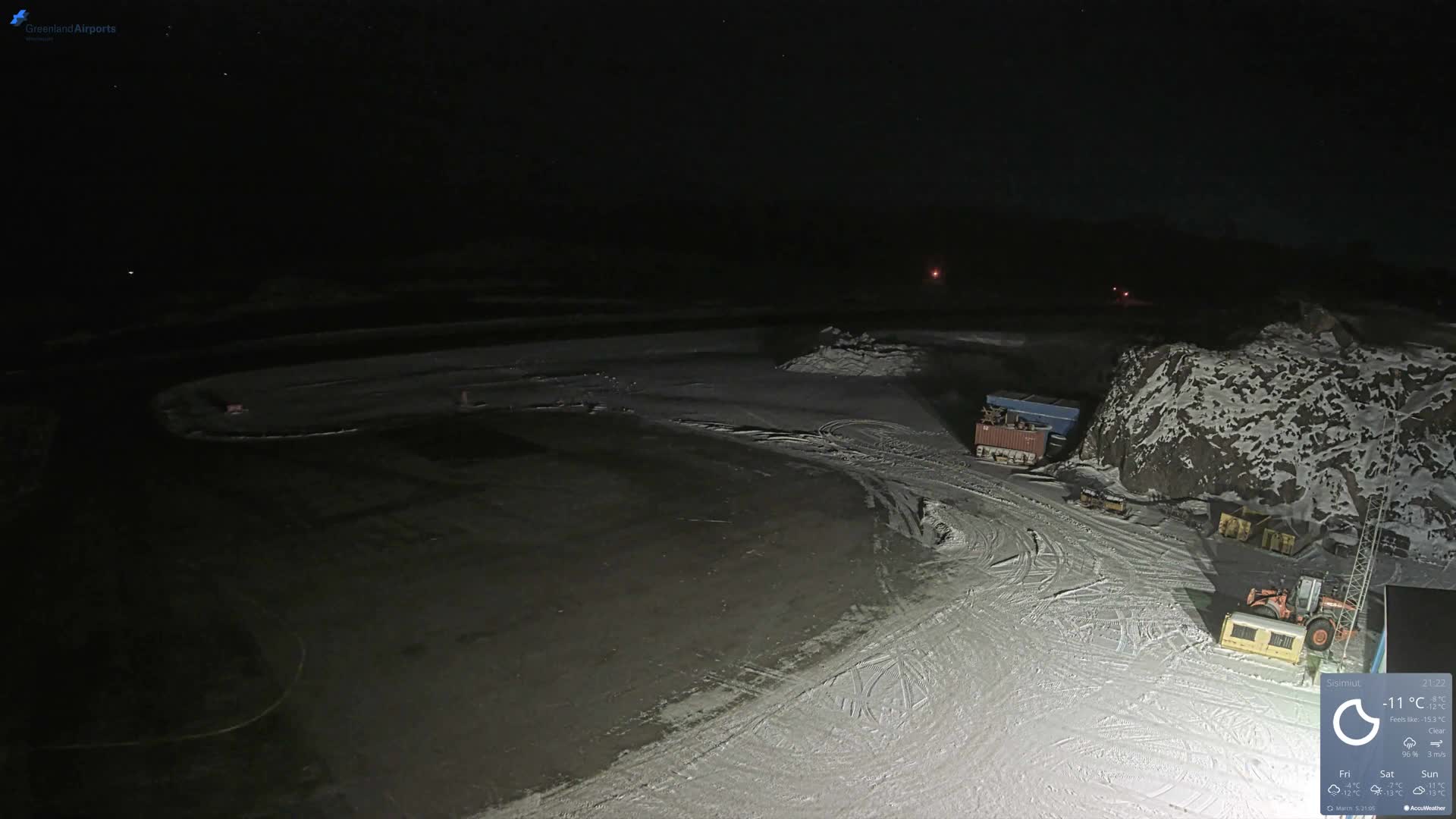 Sisimiut Airport Southwest Towards View Live Cam JHS / BGSS - Sisimiut, Qeqqata, Greenland, Denmark