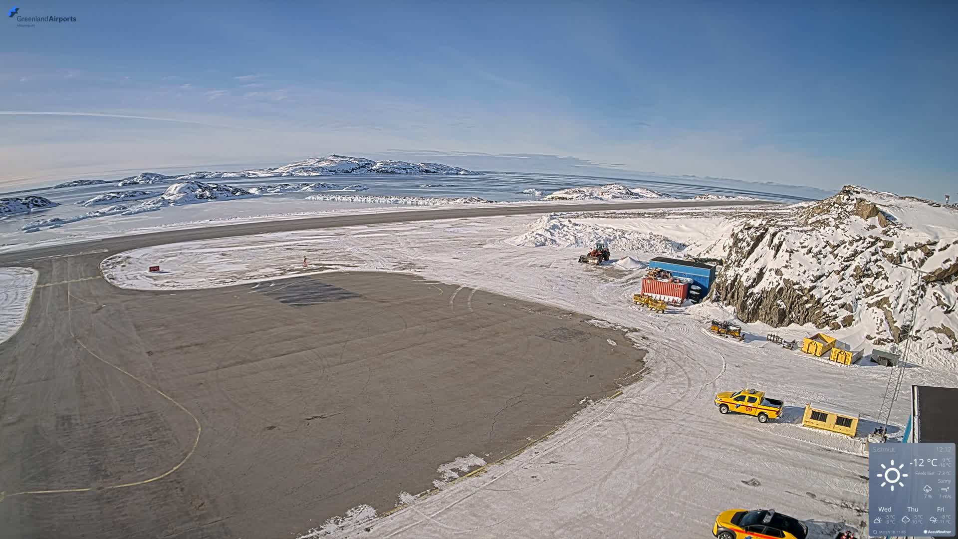 Sisimiut Airport Southwest Towards View Live Cam JHS / BGSS - Sisimiut, Qeqqata, Greenland, Denmark