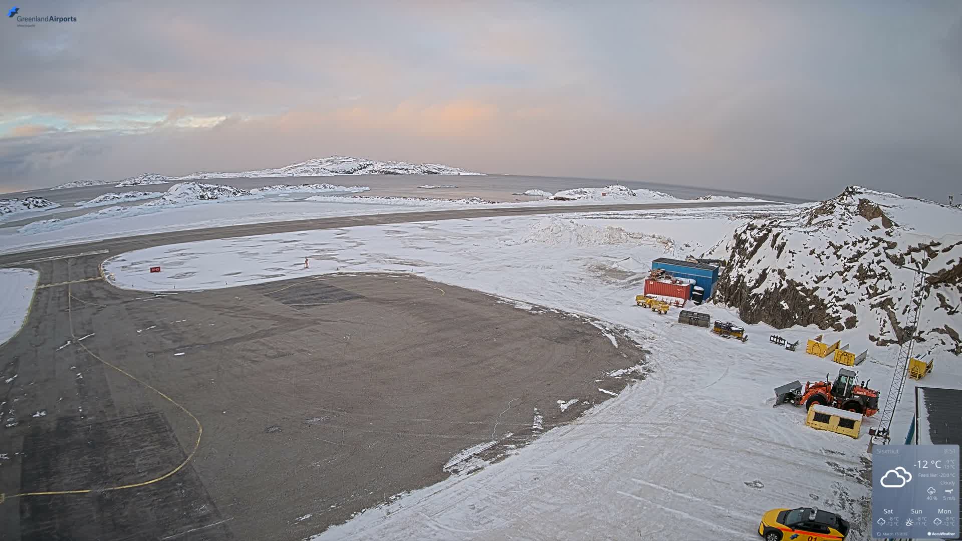 Sisimiut Airport Southwest Towards View Live Cam JHS / BGSS - Sisimiut, Qeqqata, Greenland, Denmark