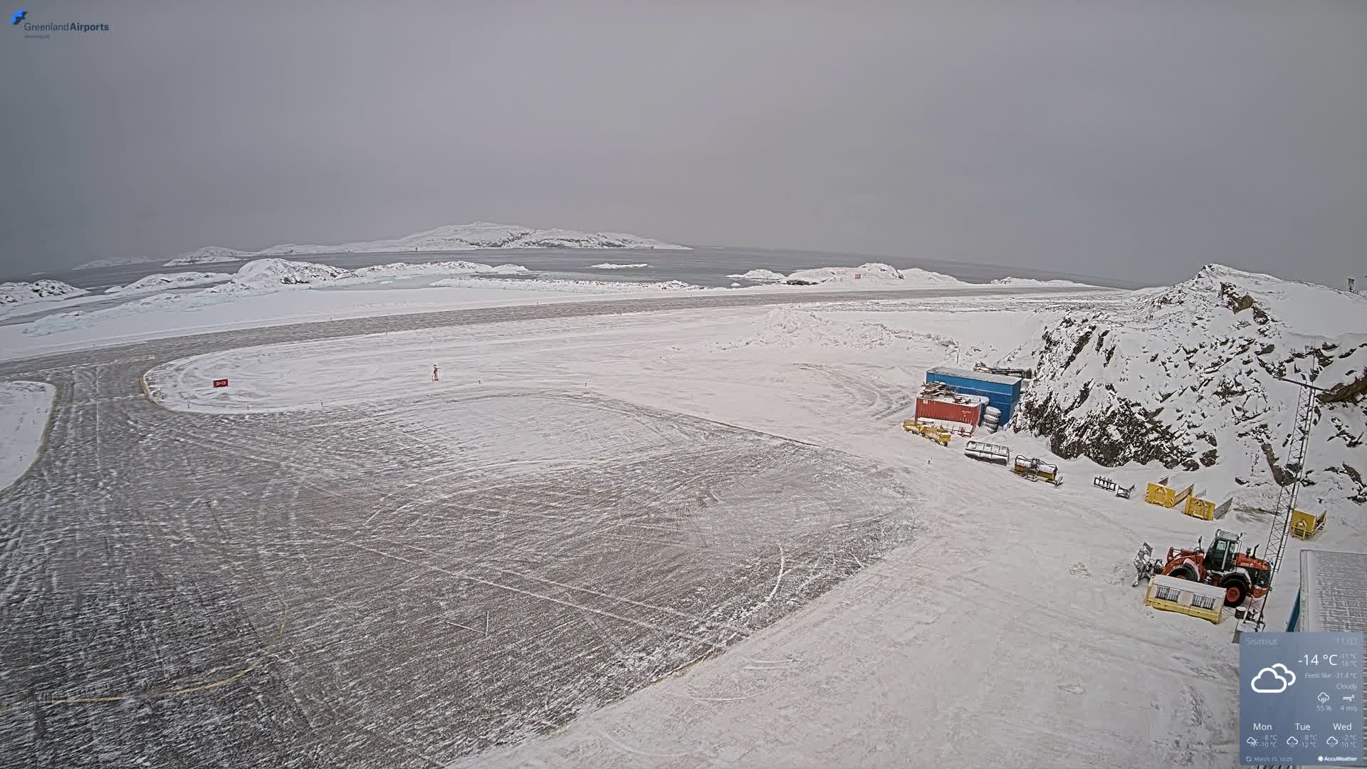 Sisimiut Airport Southwest Towards View Live Cam JHS / BGSS - Sisimiut, Qeqqata, Greenland, Denmark