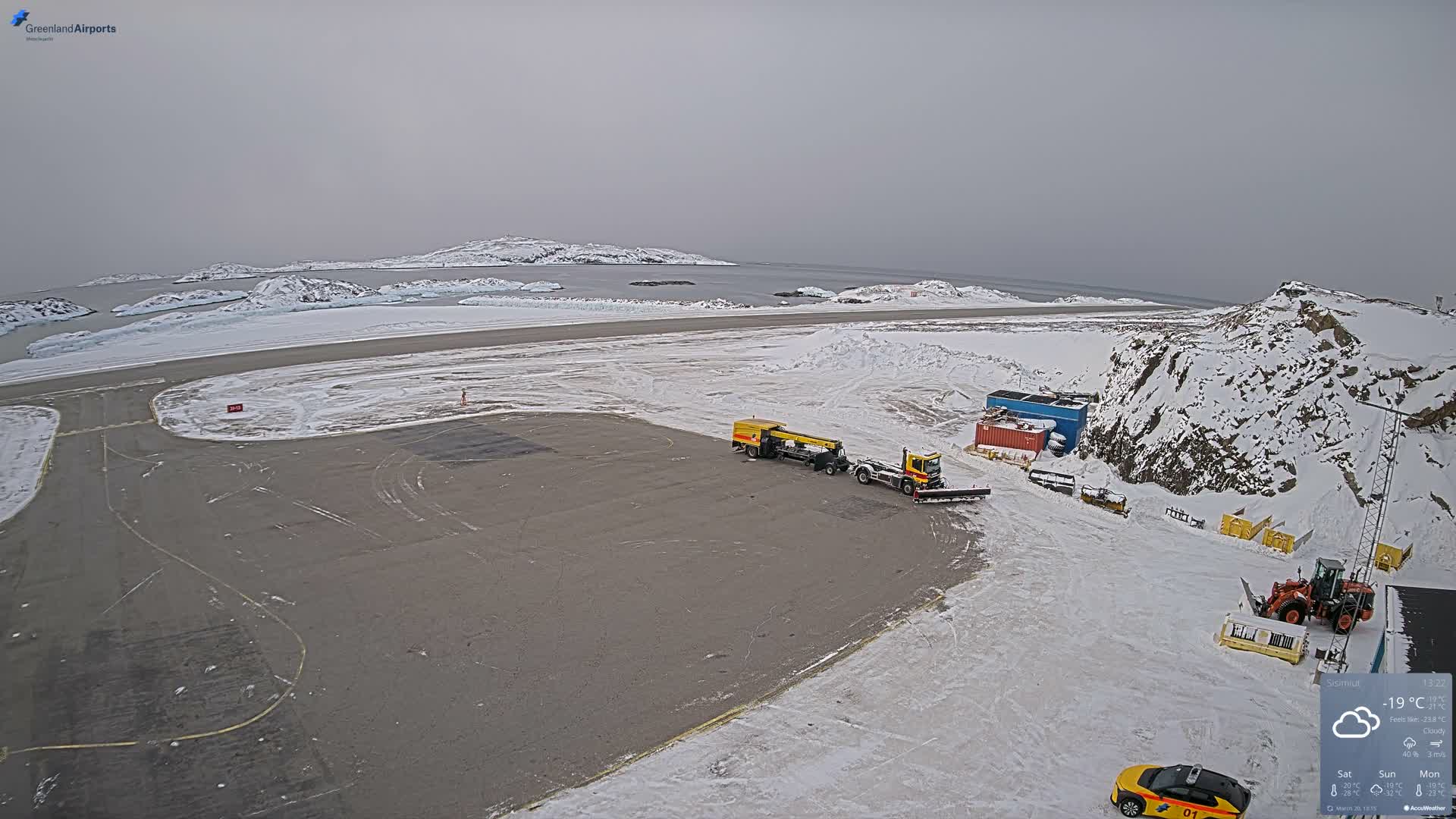 Sisimiut Airport Southwest Towards View Live Cam JHS / BGSS - Sisimiut, Qeqqata, Greenland, Denmark