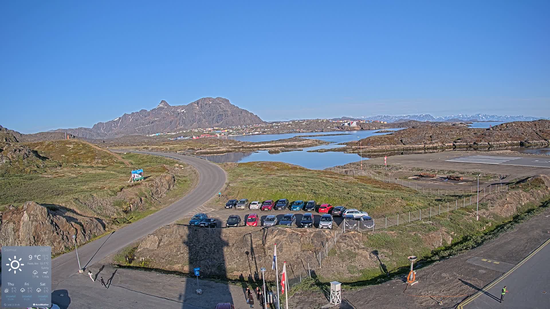 Sisimiut City & Sisimiut Airport Southeast Towards View Live Cam JHS / BGSS - Sisimiut, Qeqqata, Greenland, Denmark