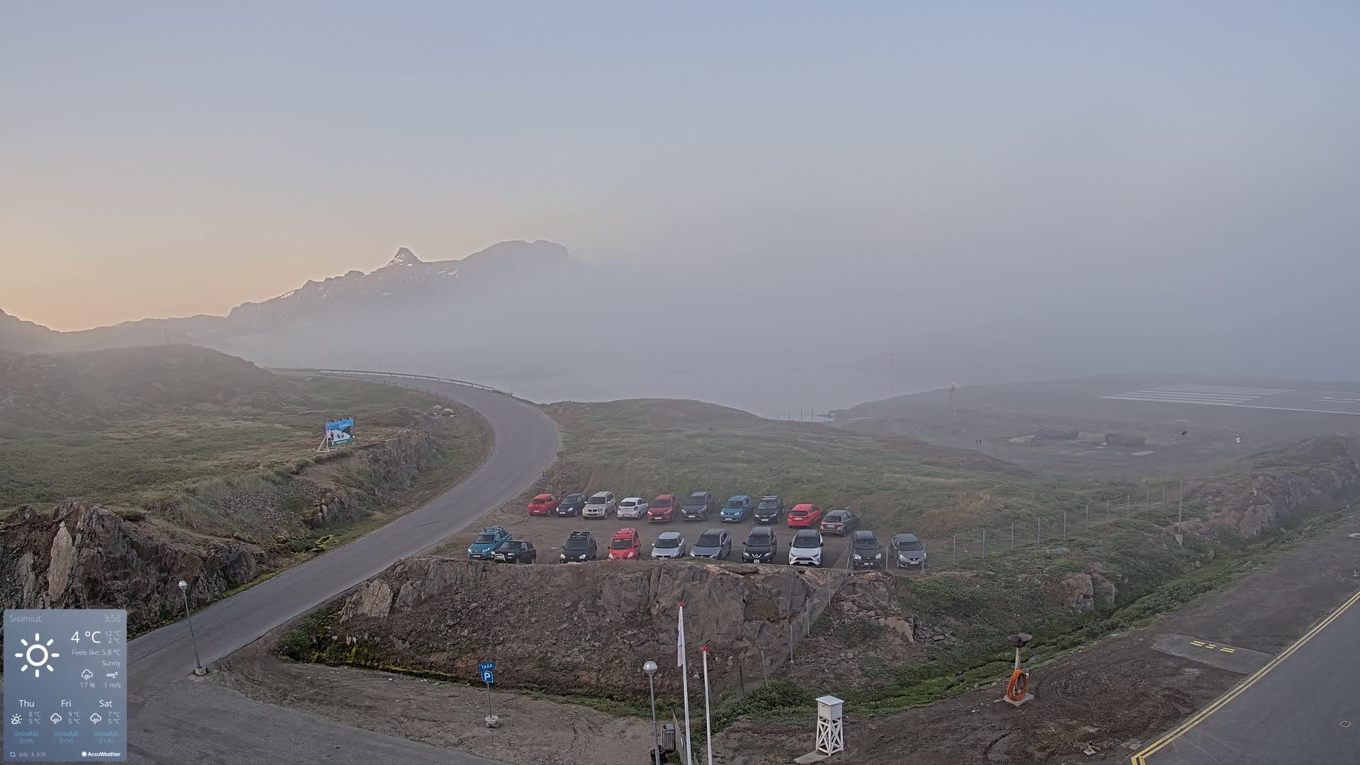 Sisimiut City & Sisimiut Airport Southeast Towards View Live Cam JHS / BGSS - Sisimiut, Qeqqata, Greenland, Denmark