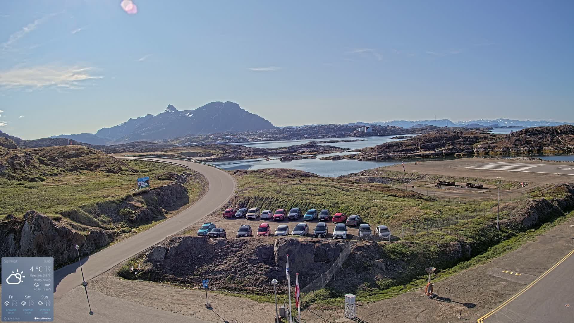 Sisimiut City & Sisimiut Airport Southeast Towards View Live Cam JHS / BGSS - Sisimiut, Qeqqata, Greenland, Denmark