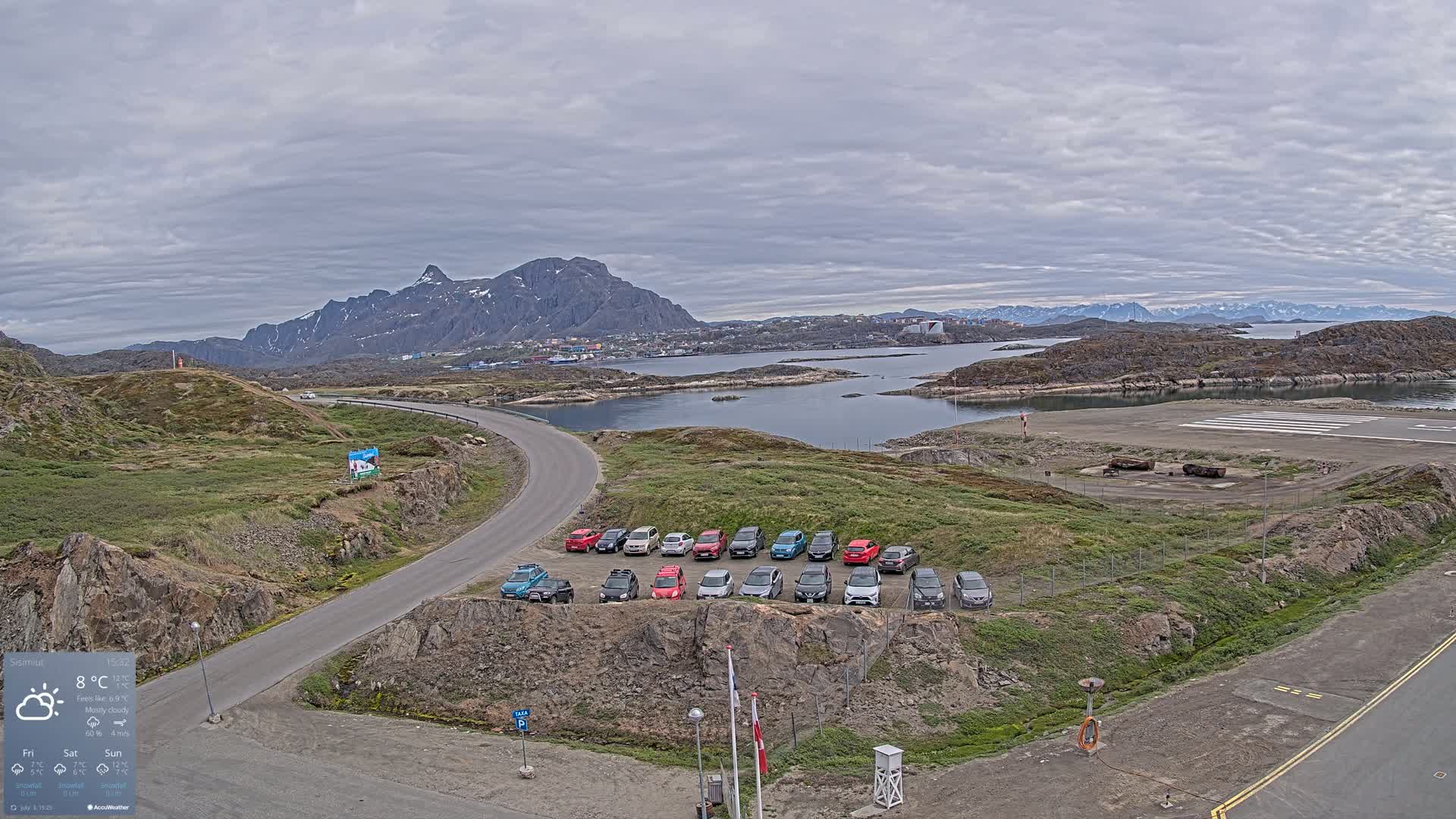 Sisimiut City & Sisimiut Airport Southeast Towards View Live Cam JHS / BGSS - Sisimiut, Qeqqata, Greenland, Denmark