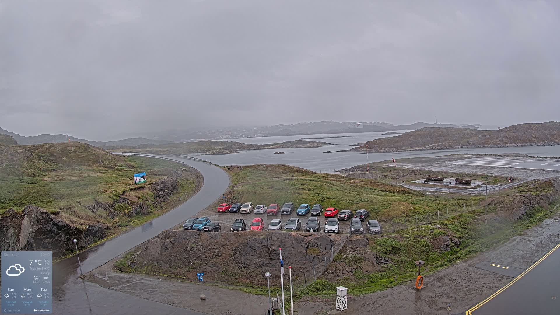 Sisimiut City & Sisimiut Airport Southeast Towards View Live Cam JHS / BGSS - Sisimiut, Qeqqata, Greenland, Denmark