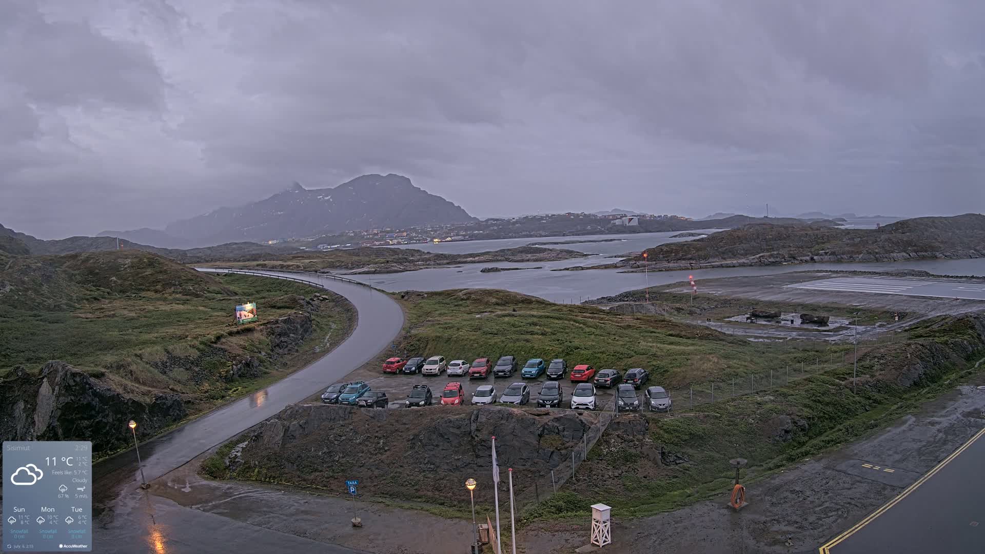 Sisimiut City & Sisimiut Airport Southeast Towards View Live Cam JHS / BGSS - Sisimiut, Qeqqata, Greenland, Denmark