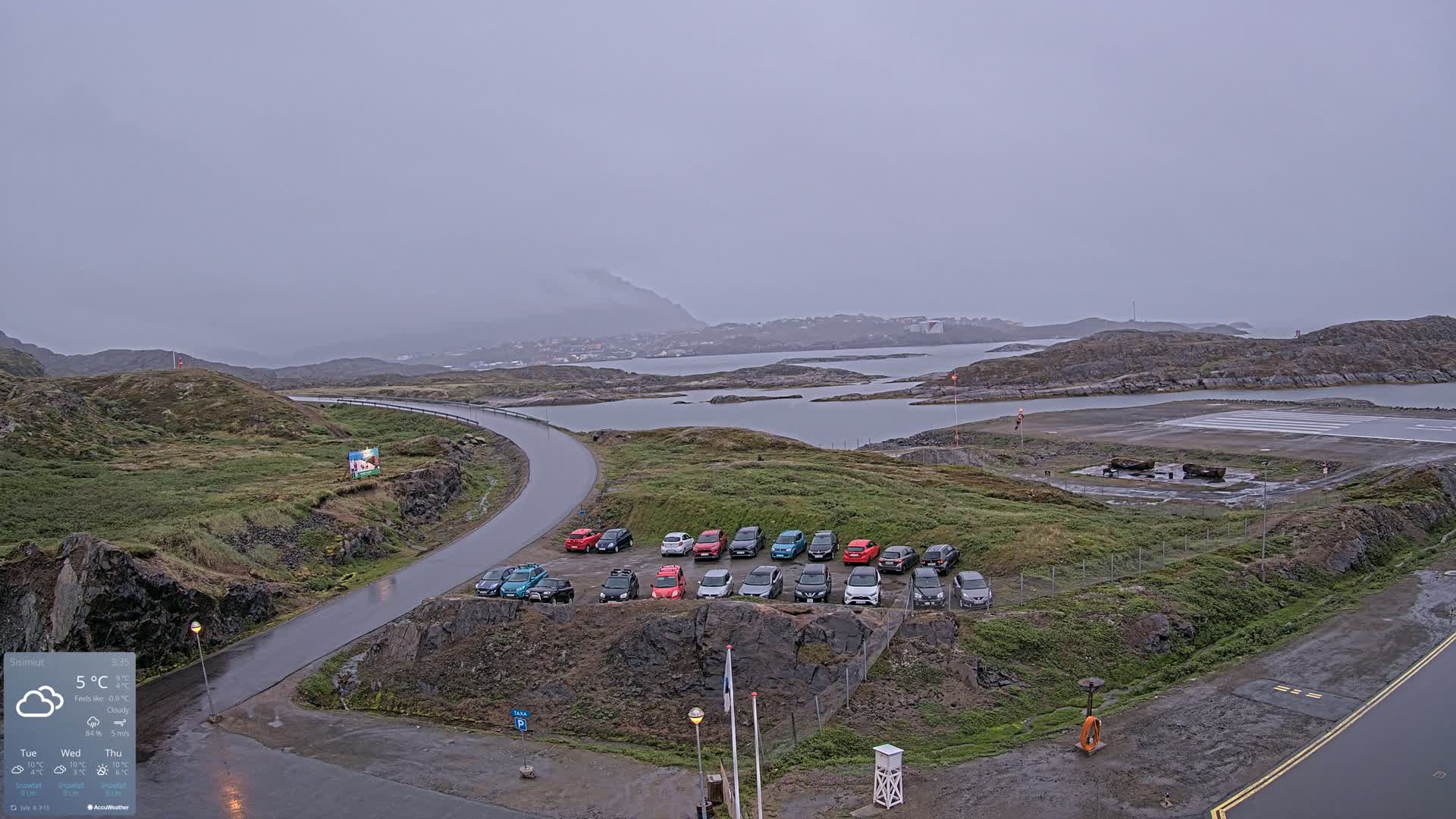 Sisimiut City & Sisimiut Airport Southeast Towards View Live Cam JHS / BGSS - Sisimiut, Qeqqata, Greenland, Denmark