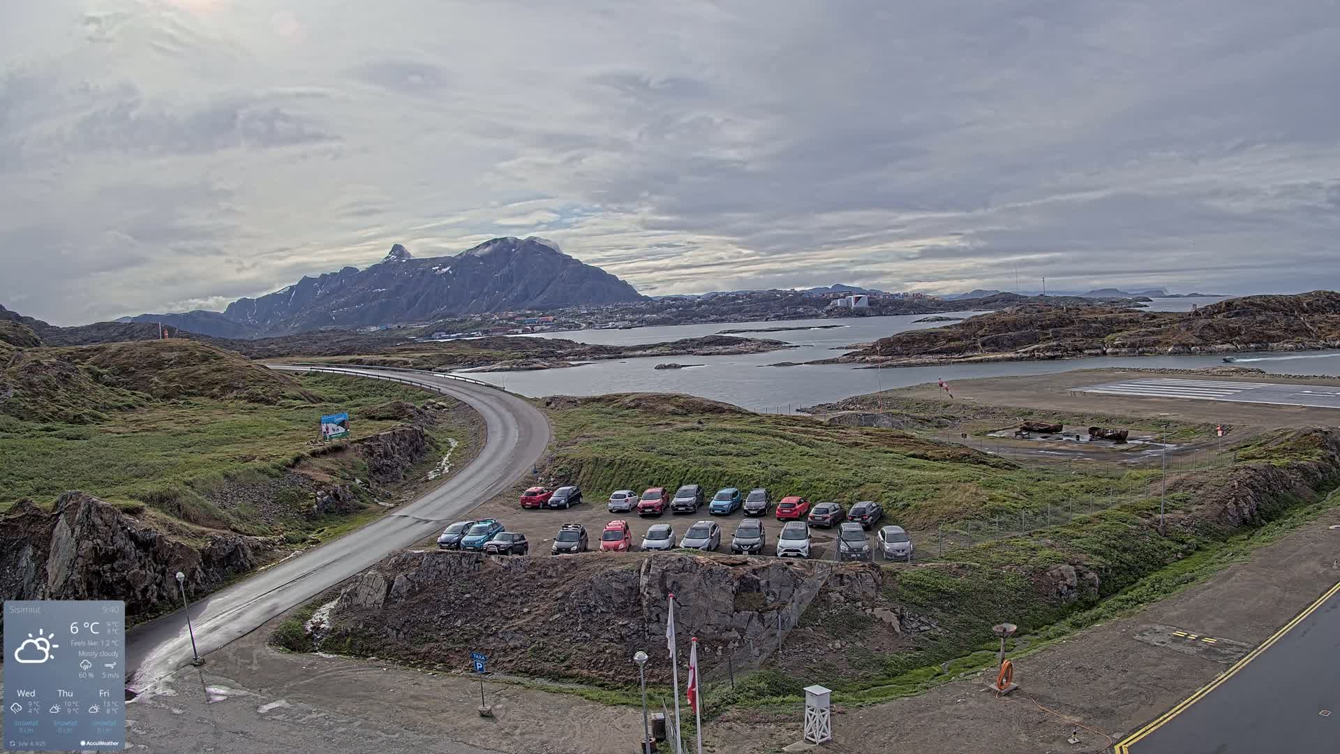 Sisimiut City & Sisimiut Airport Southeast Towards View Live Cam JHS / BGSS - Sisimiut, Qeqqata, Greenland, Denmark