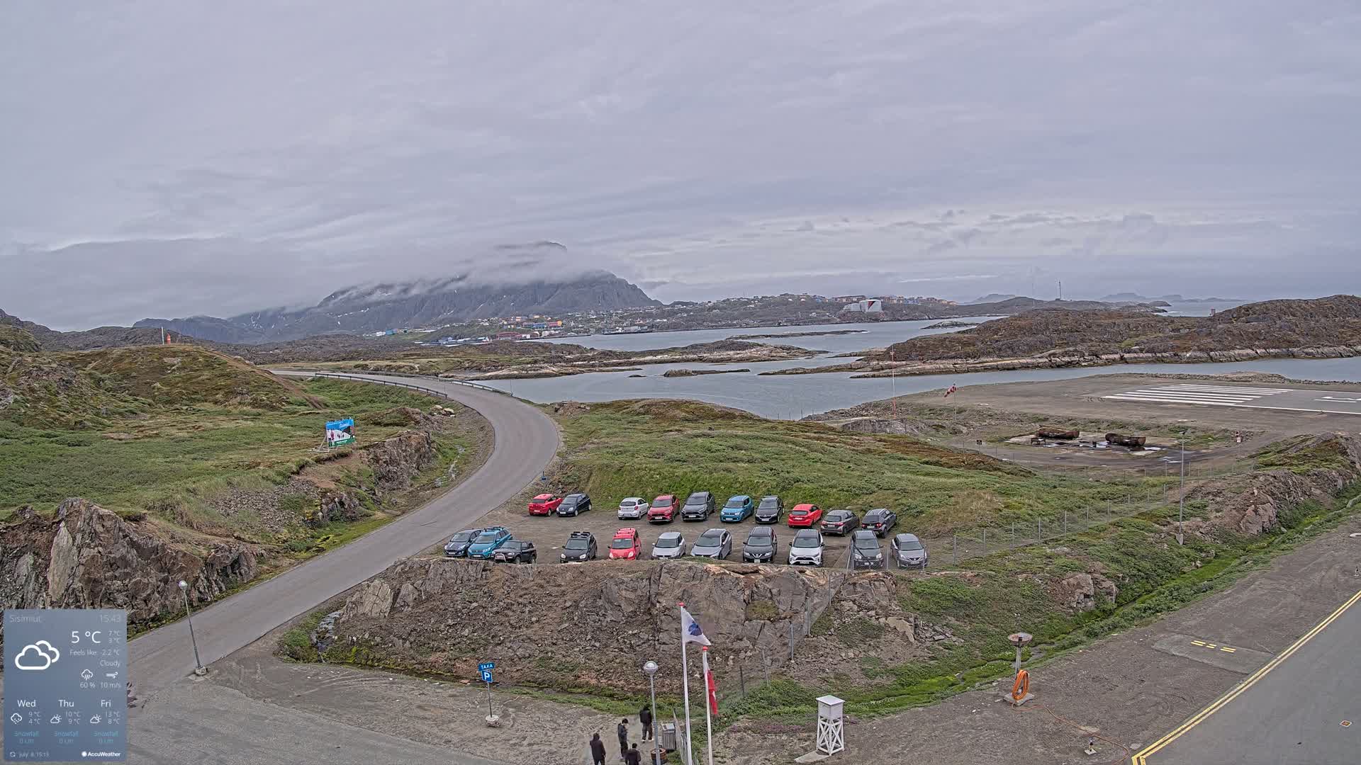 Sisimiut City & Sisimiut Airport Southeast Towards View Live Cam JHS / BGSS - Sisimiut, Qeqqata, Greenland, Denmark