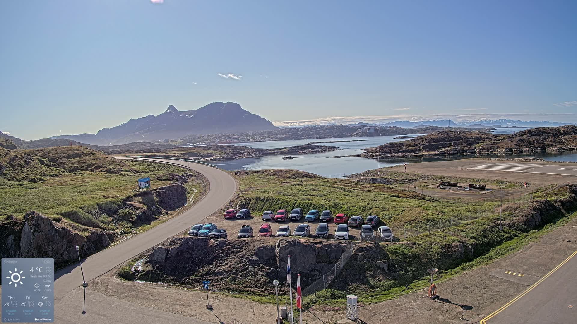 Sisimiut City & Sisimiut Airport Southeast Towards View Live Cam JHS / BGSS - Sisimiut, Qeqqata, Greenland, Denmark
