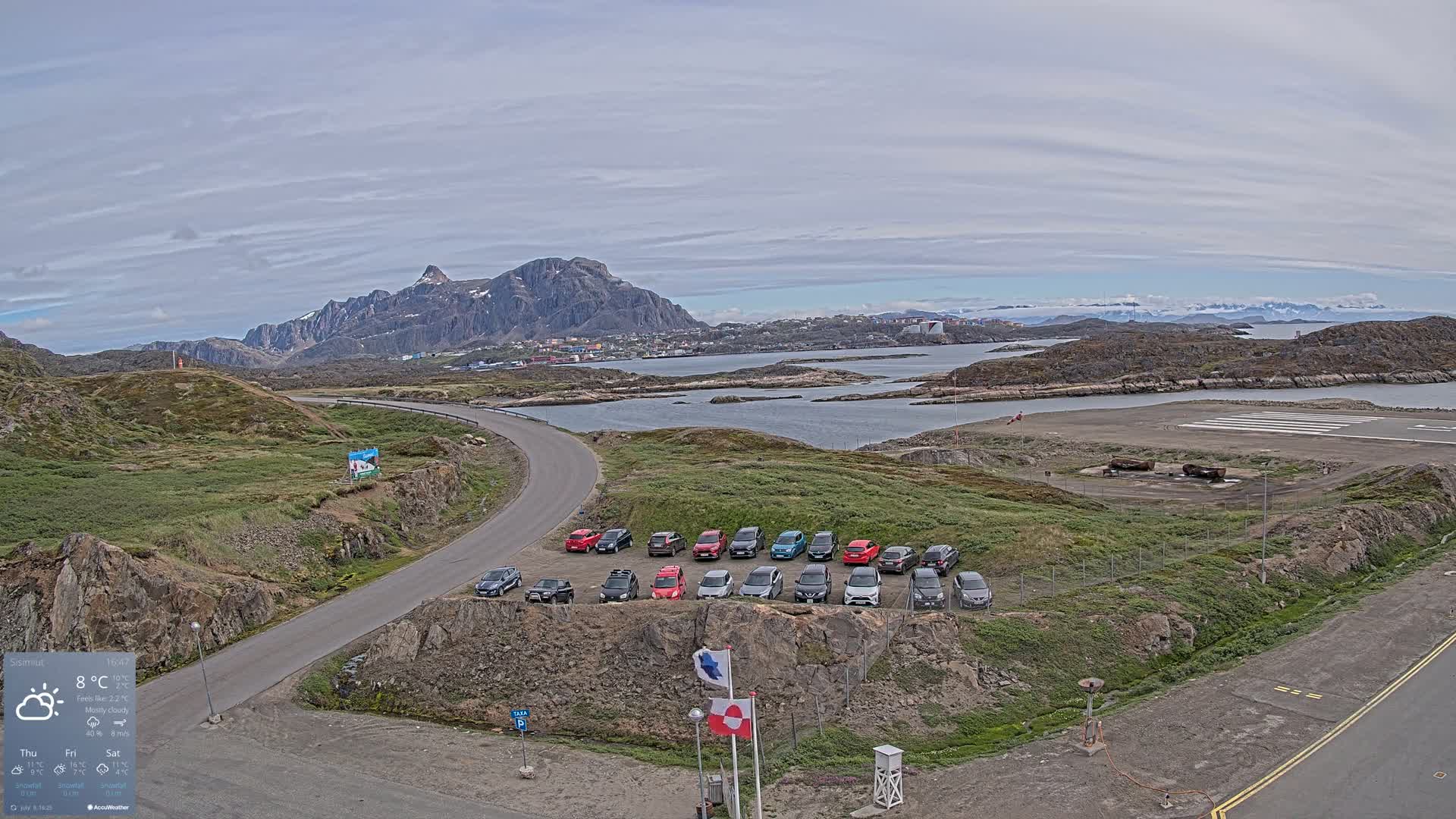 Sisimiut City & Sisimiut Airport Southeast Towards View Live Cam JHS / BGSS - Sisimiut, Qeqqata, Greenland, Denmark