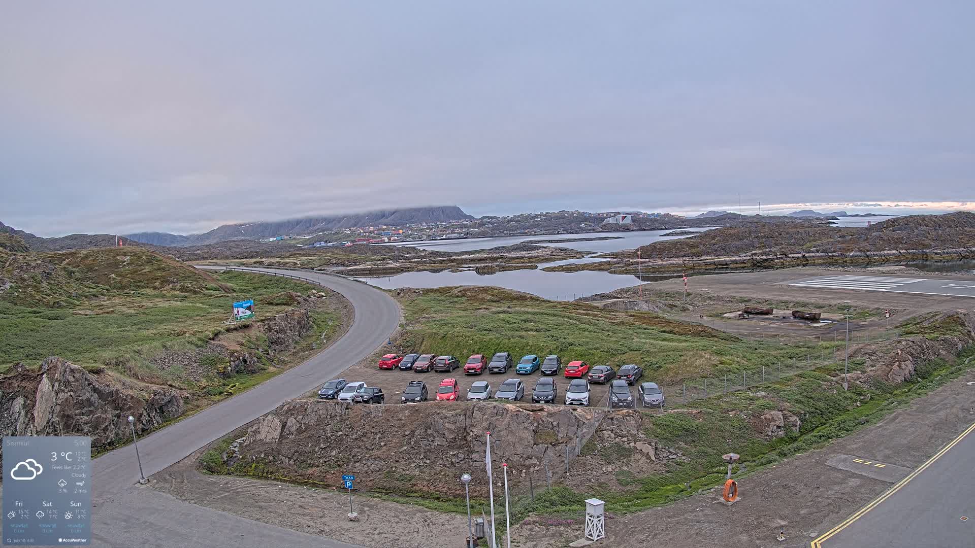 Sisimiut City & Sisimiut Airport Southeast Towards View Live Cam JHS / BGSS - Sisimiut, Qeqqata, Greenland, Denmark