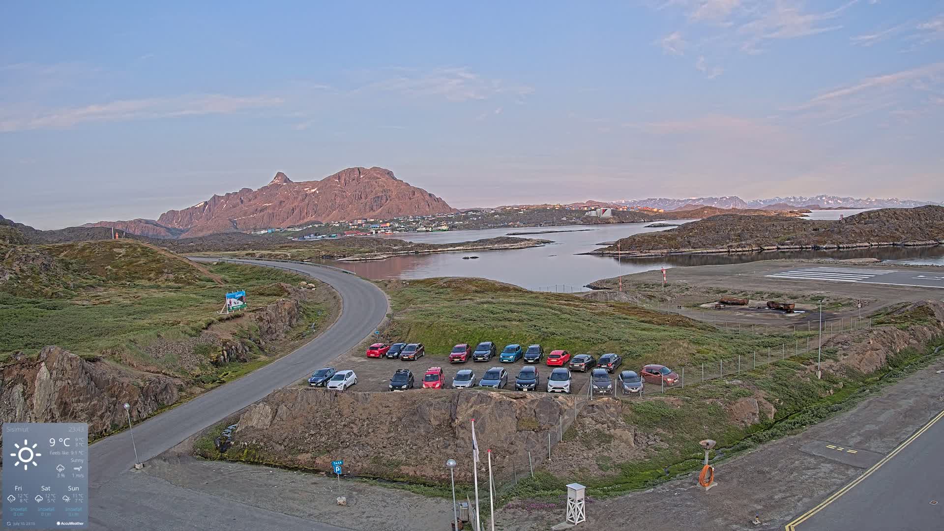 Sisimiut City & Sisimiut Airport Southeast Towards View Live Cam JHS / BGSS - Sisimiut, Qeqqata, Greenland, Denmark