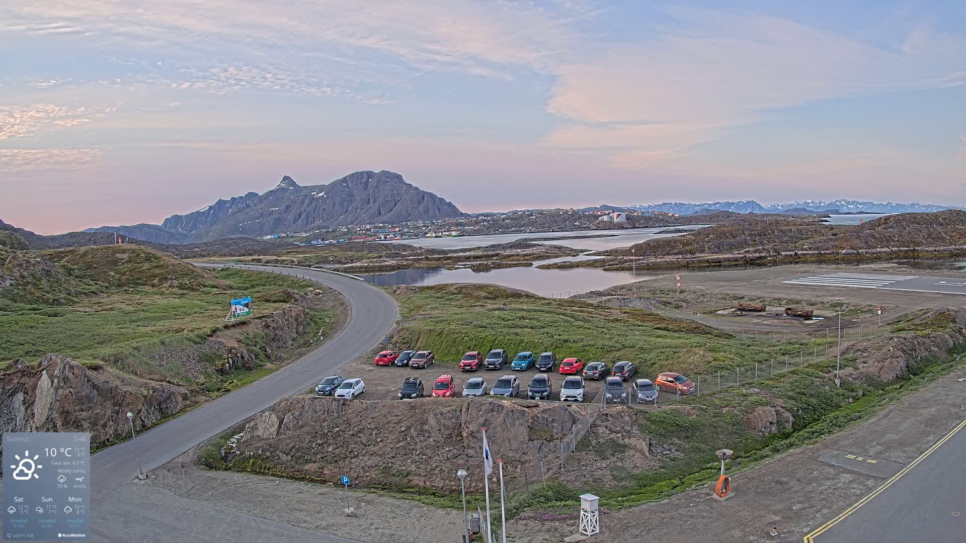 Sisimiut City & Sisimiut Airport Southeast Towards View Live Cam JHS / BGSS - Sisimiut, Qeqqata, Greenland, Denmark