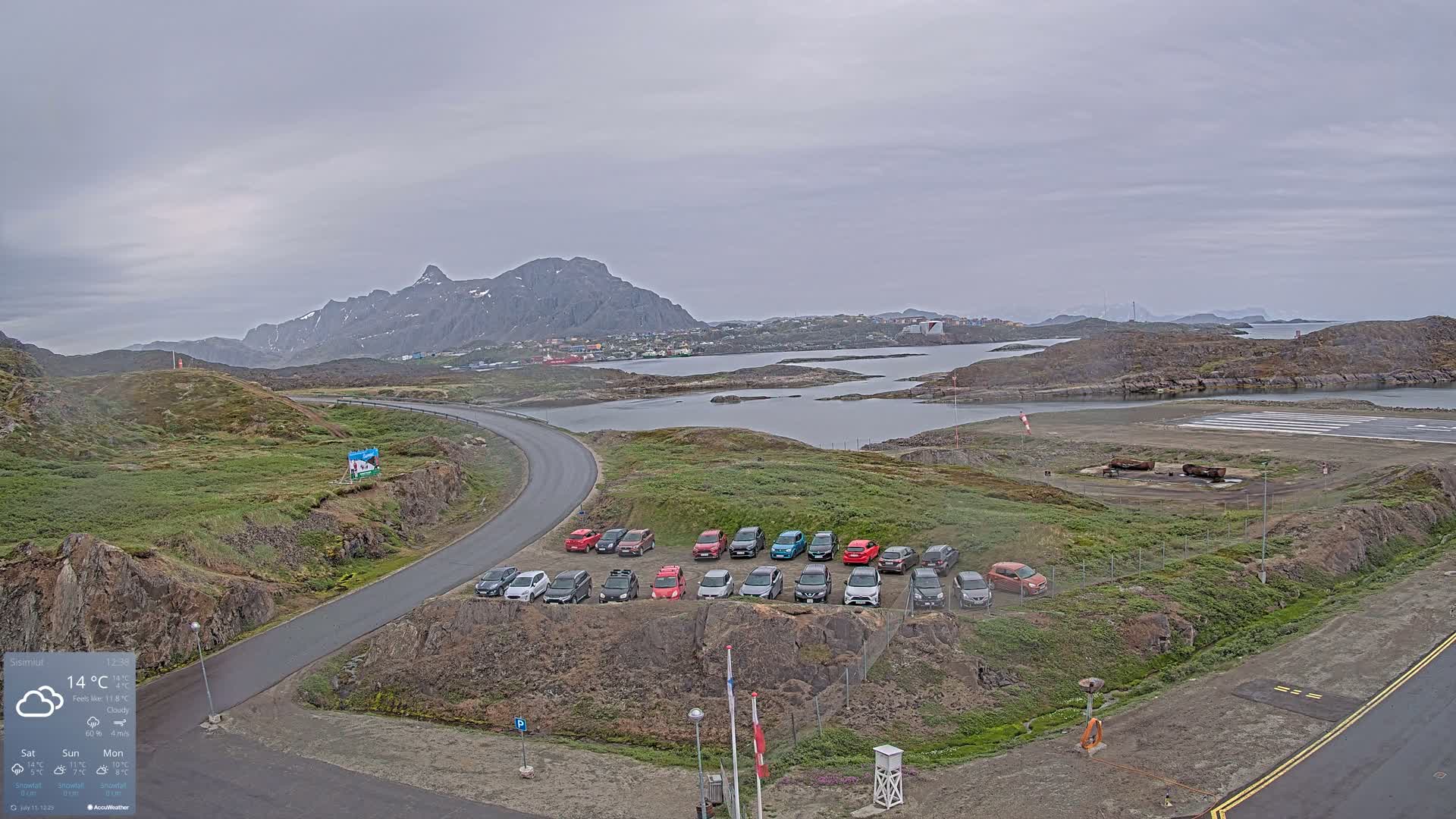 Sisimiut City & Sisimiut Airport Southeast Towards View Live Cam JHS / BGSS - Sisimiut, Qeqqata, Greenland, Denmark