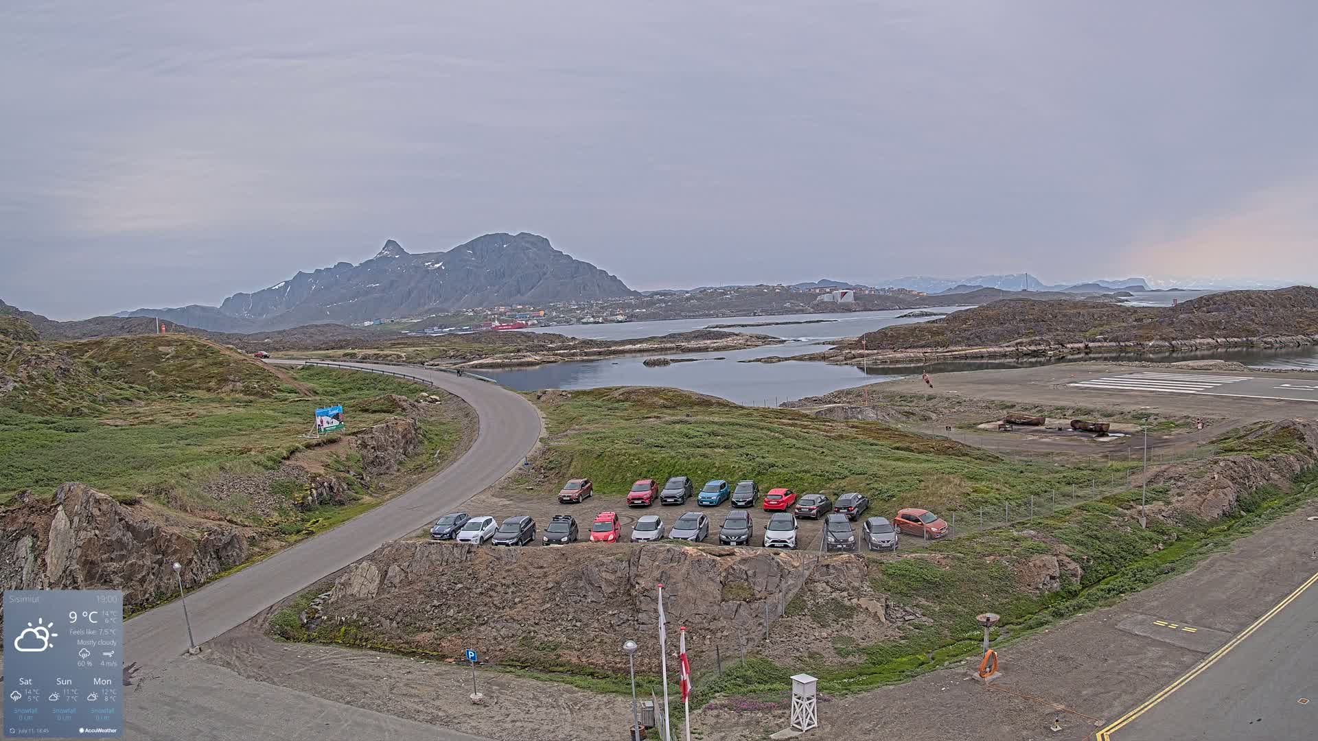 Sisimiut City & Sisimiut Airport Southeast Towards View Live Cam JHS / BGSS - Sisimiut, Qeqqata, Greenland, Denmark